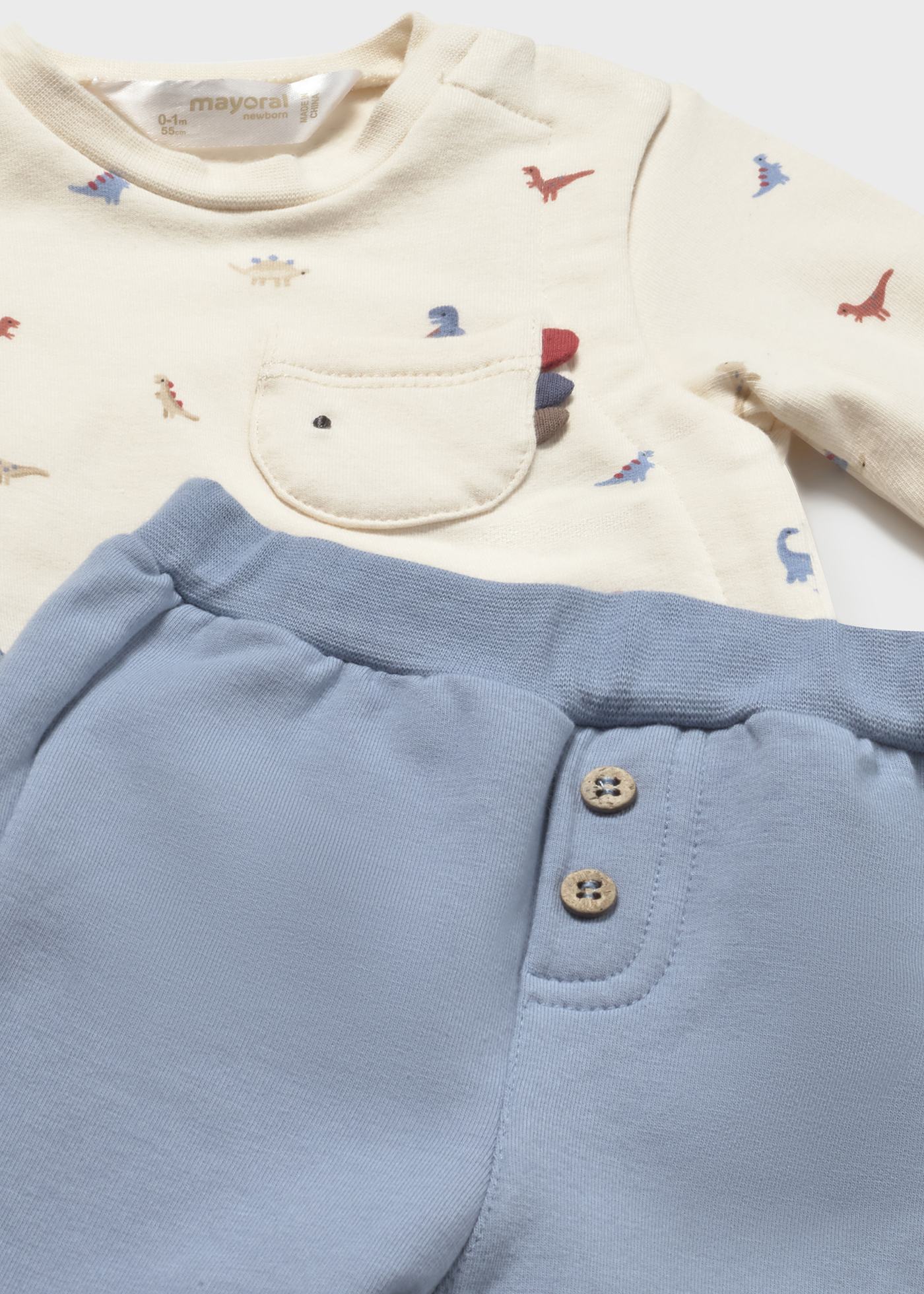 Комплект от 4 части с динозаври за новородено момче Комплект от 4 части с динозаври за новородено момче