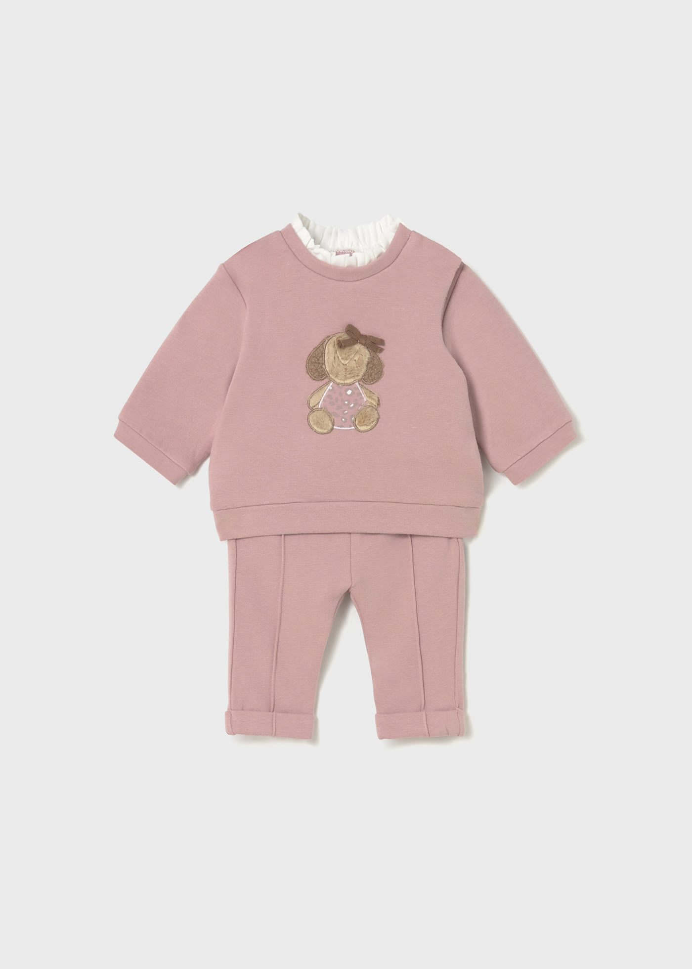 Completo pantalone e felpa neonata