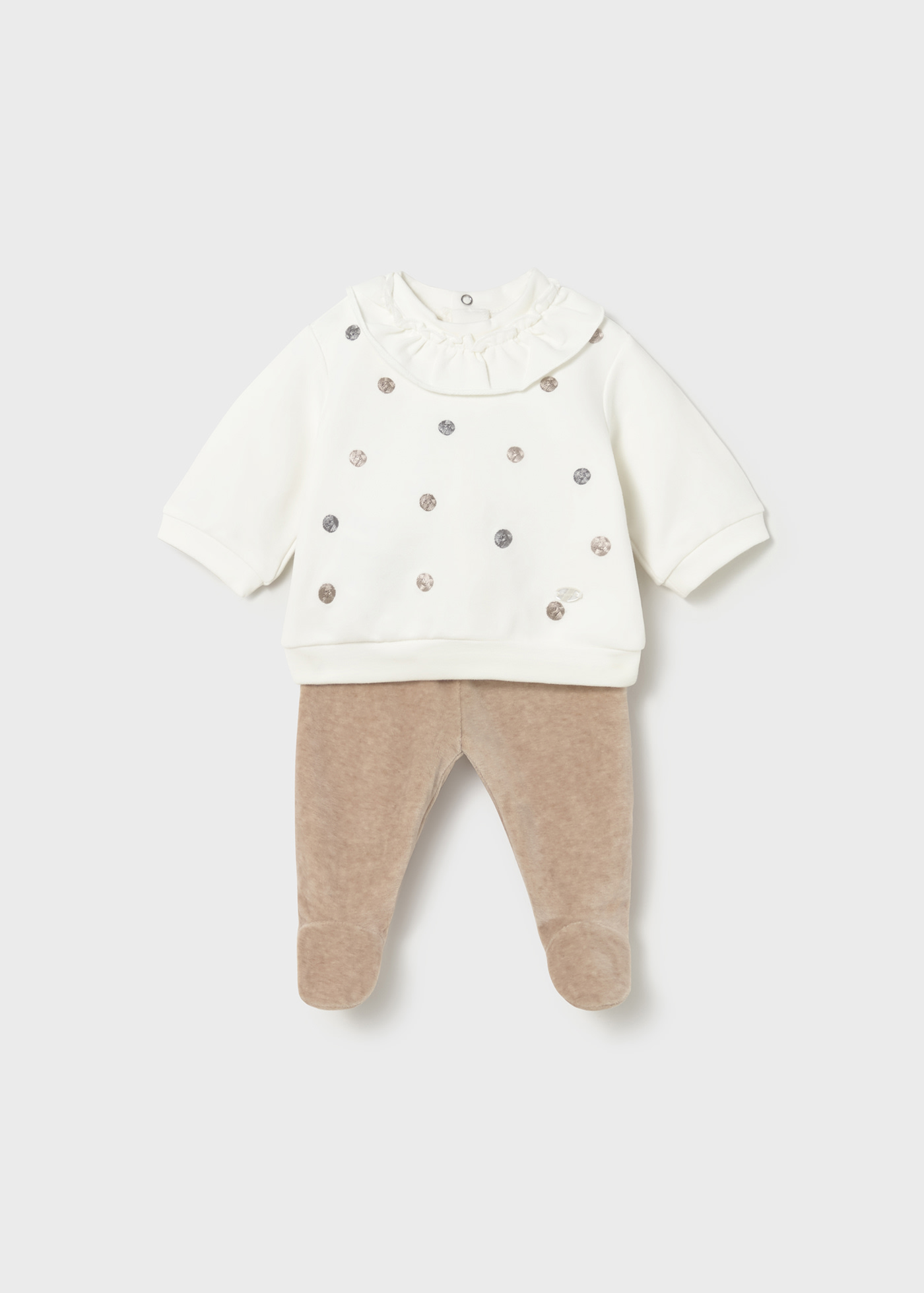 Conjunto polaina y sudadera recién nacida
