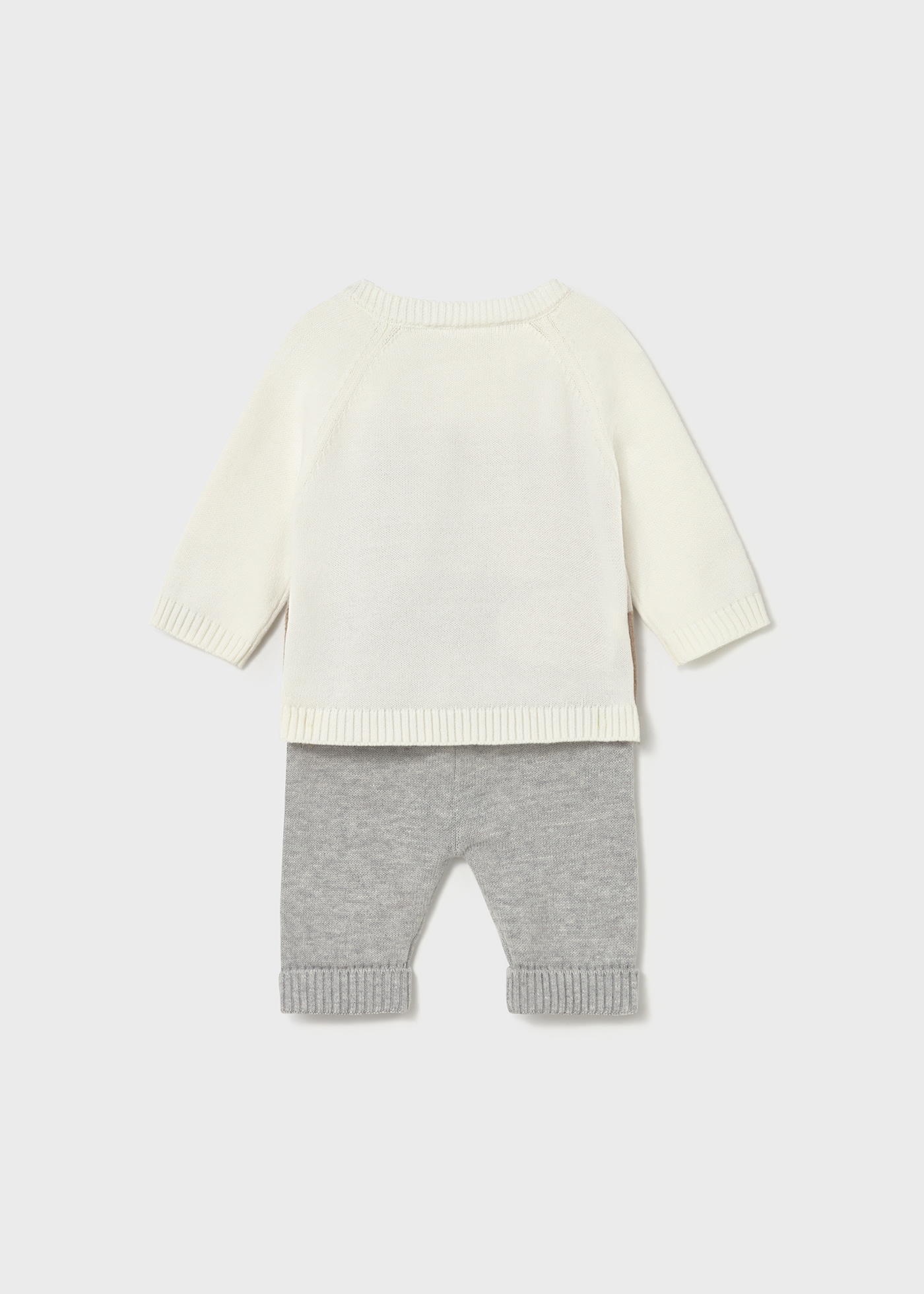 Conjunto pantalón y jersey tricot recién nacido