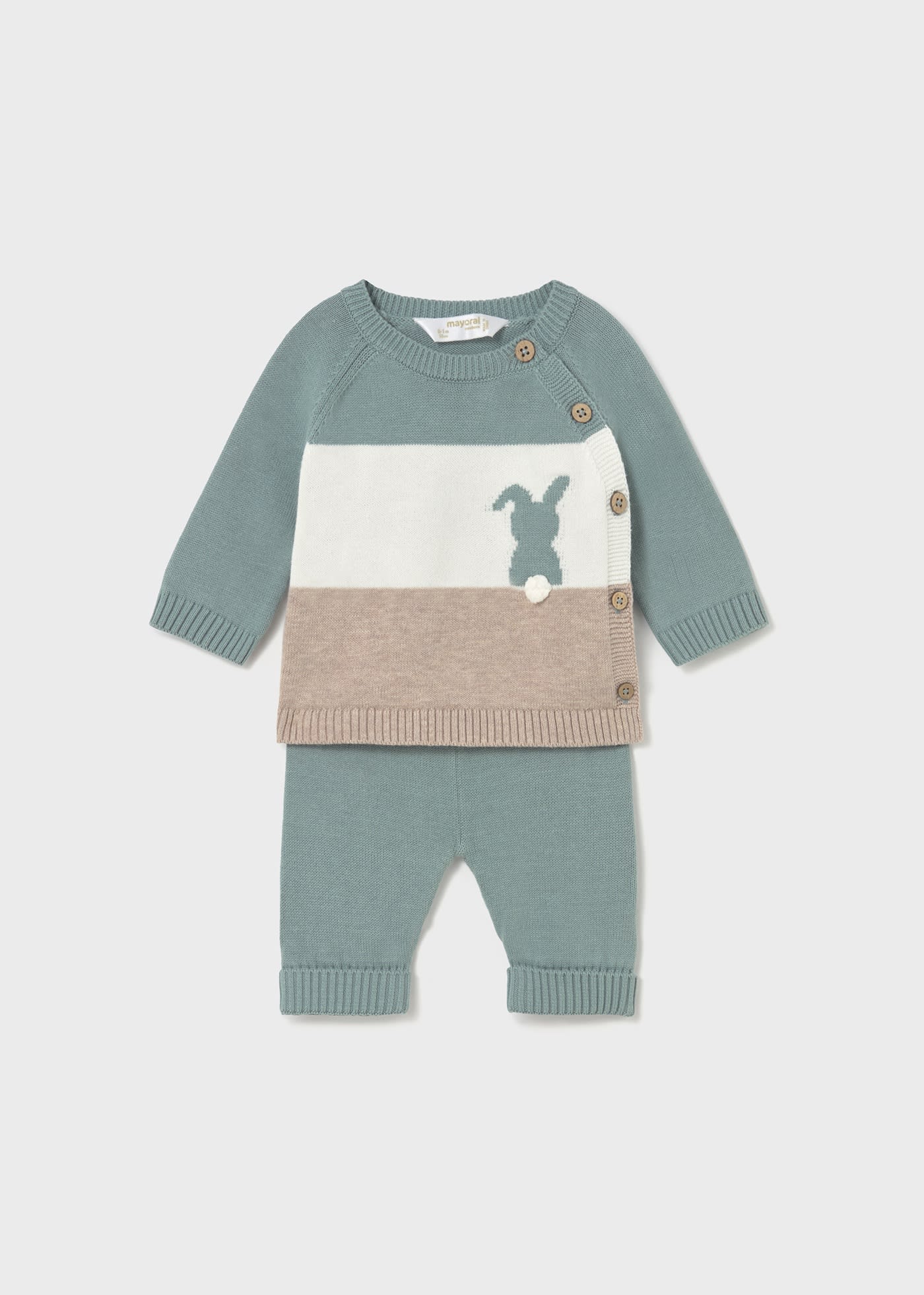 Conjunto pantalón y jersey tricot recién nacido