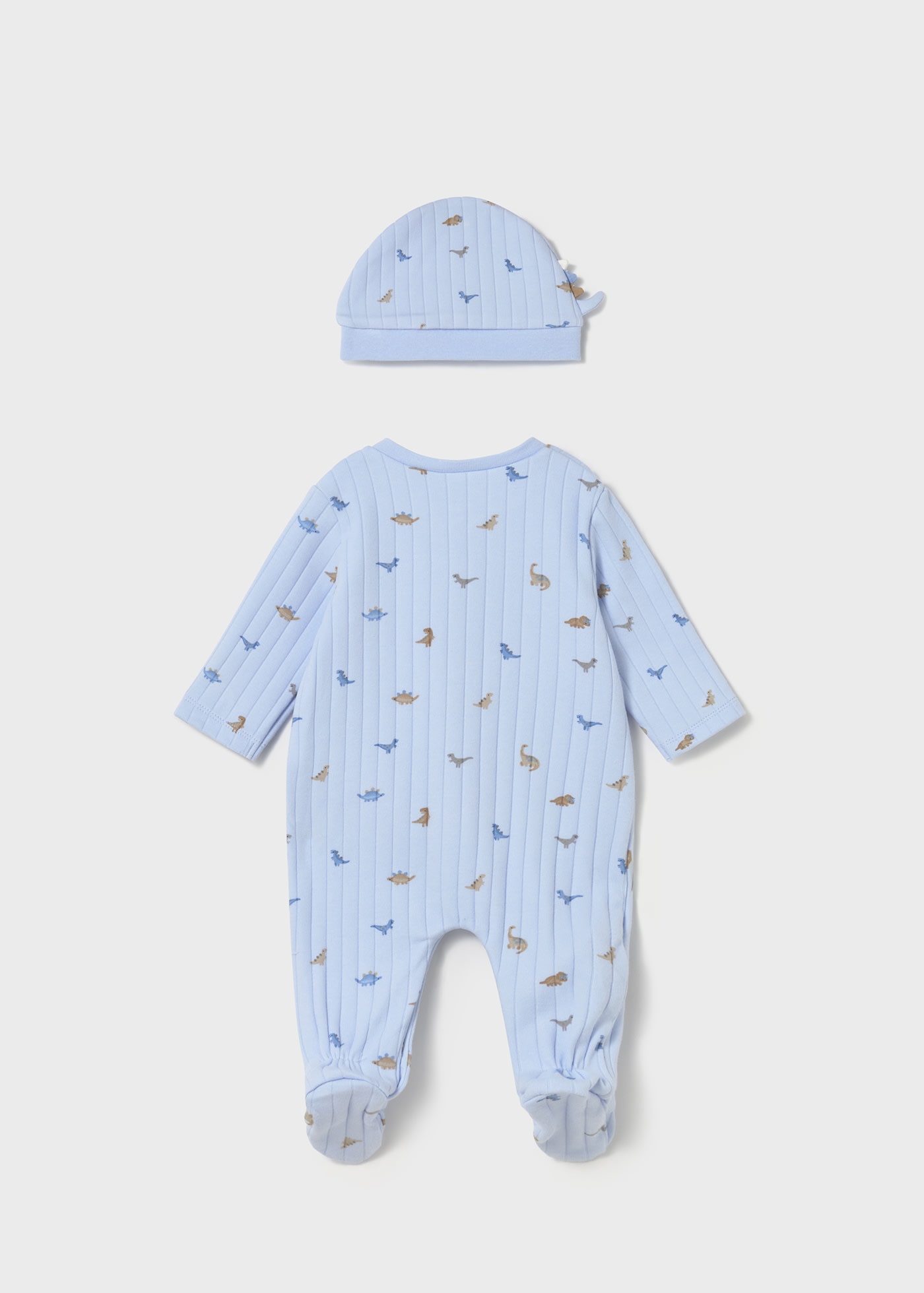 Newborn Boy Dino One Piece with Hat