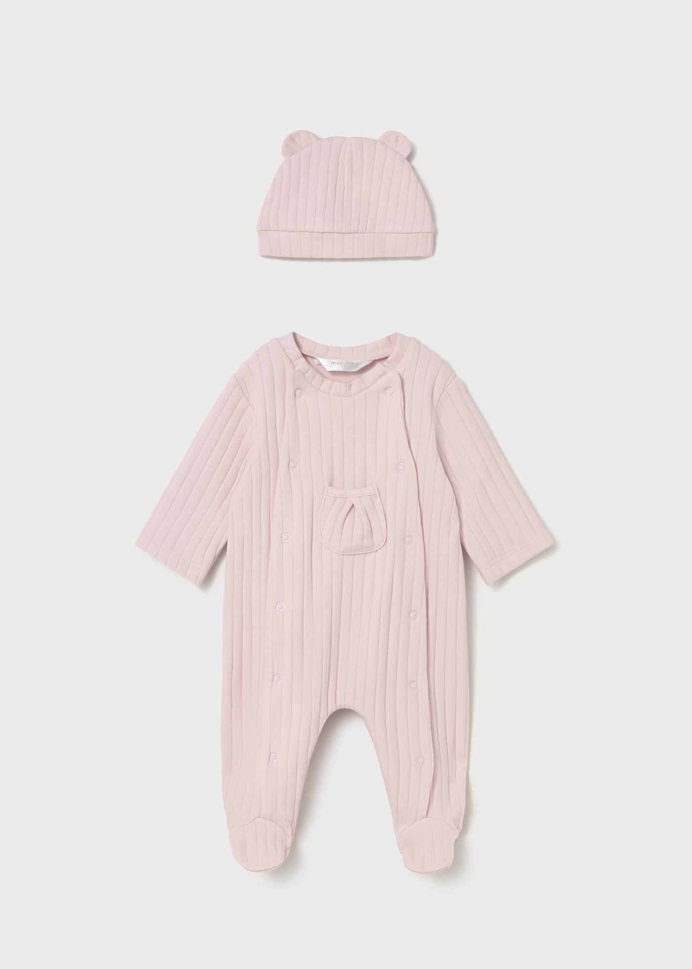Babygrow com gorro orelhas recém nascida