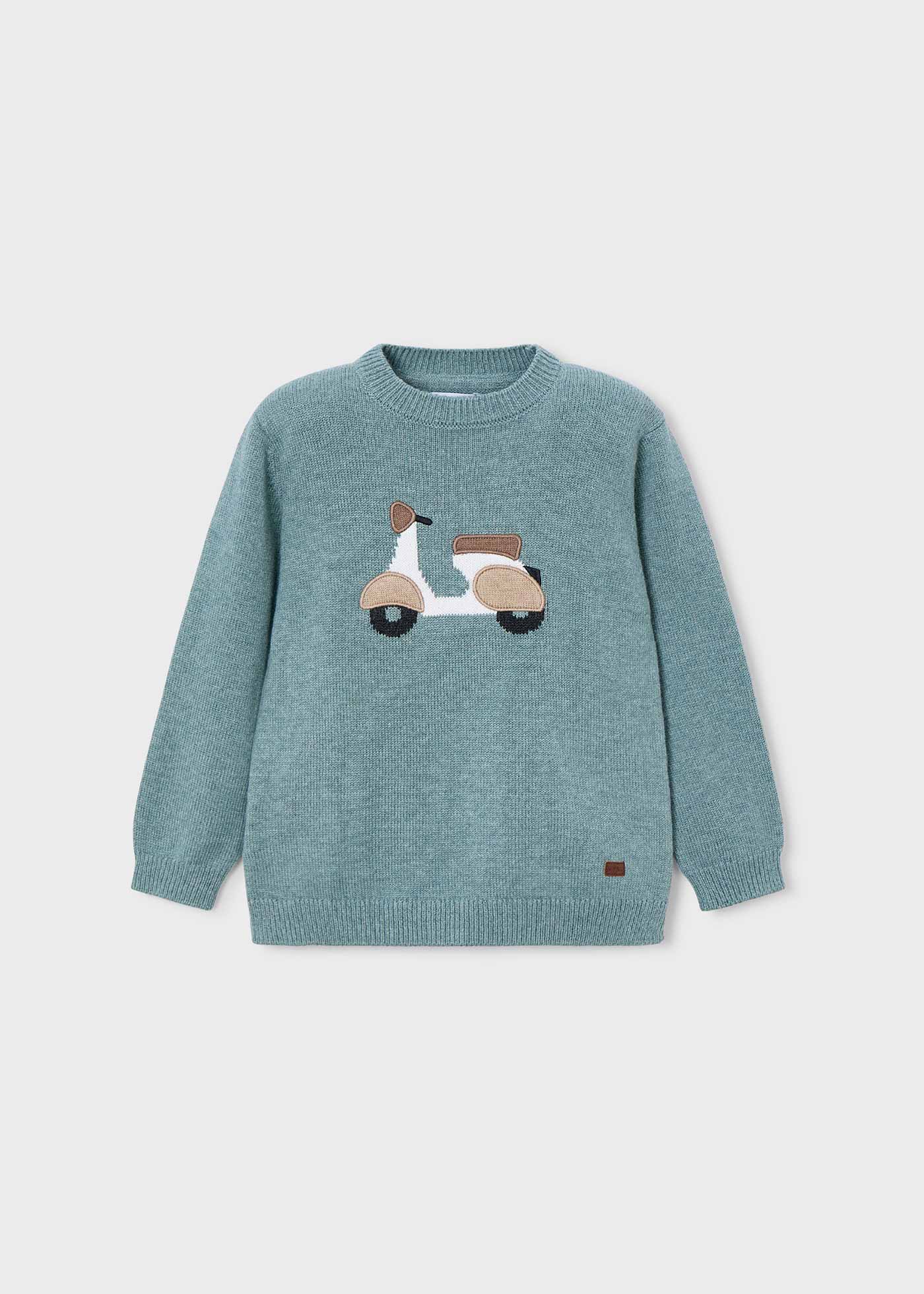 Sweter z motywem intarsja dla chłopca