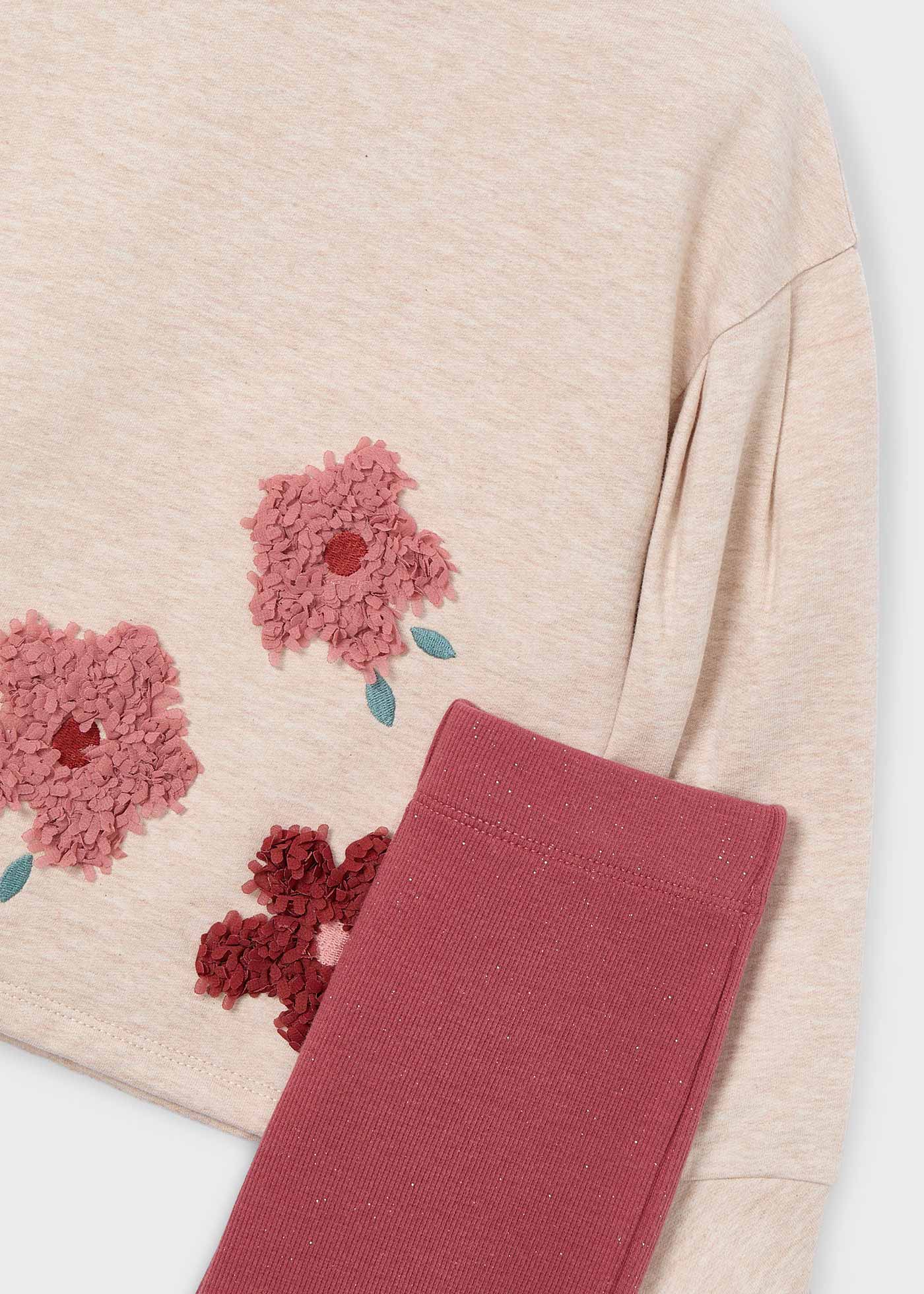 Komplet w kwiatki dla dziewczynki