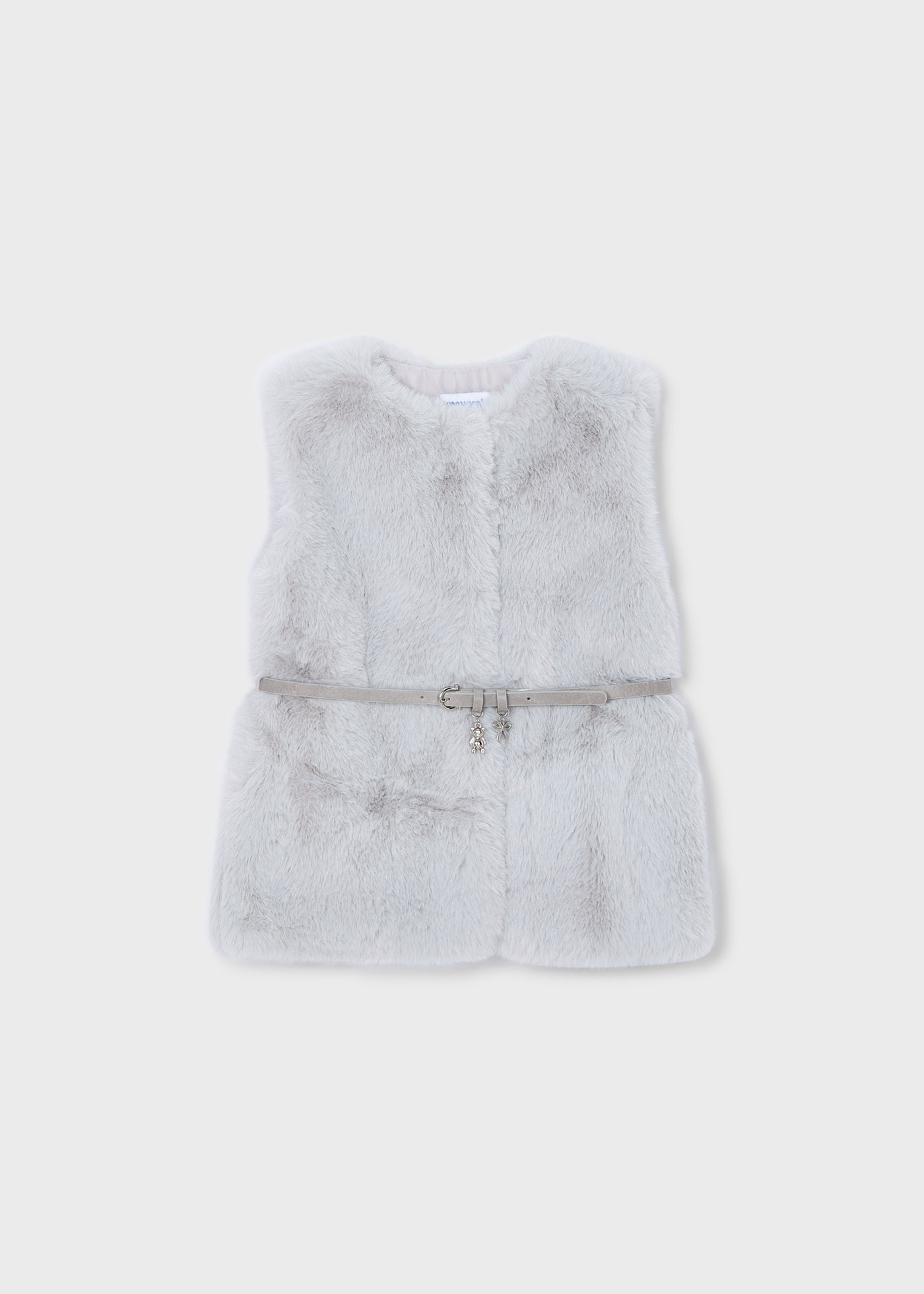 Gilet pellicciotto con cintura bambina
