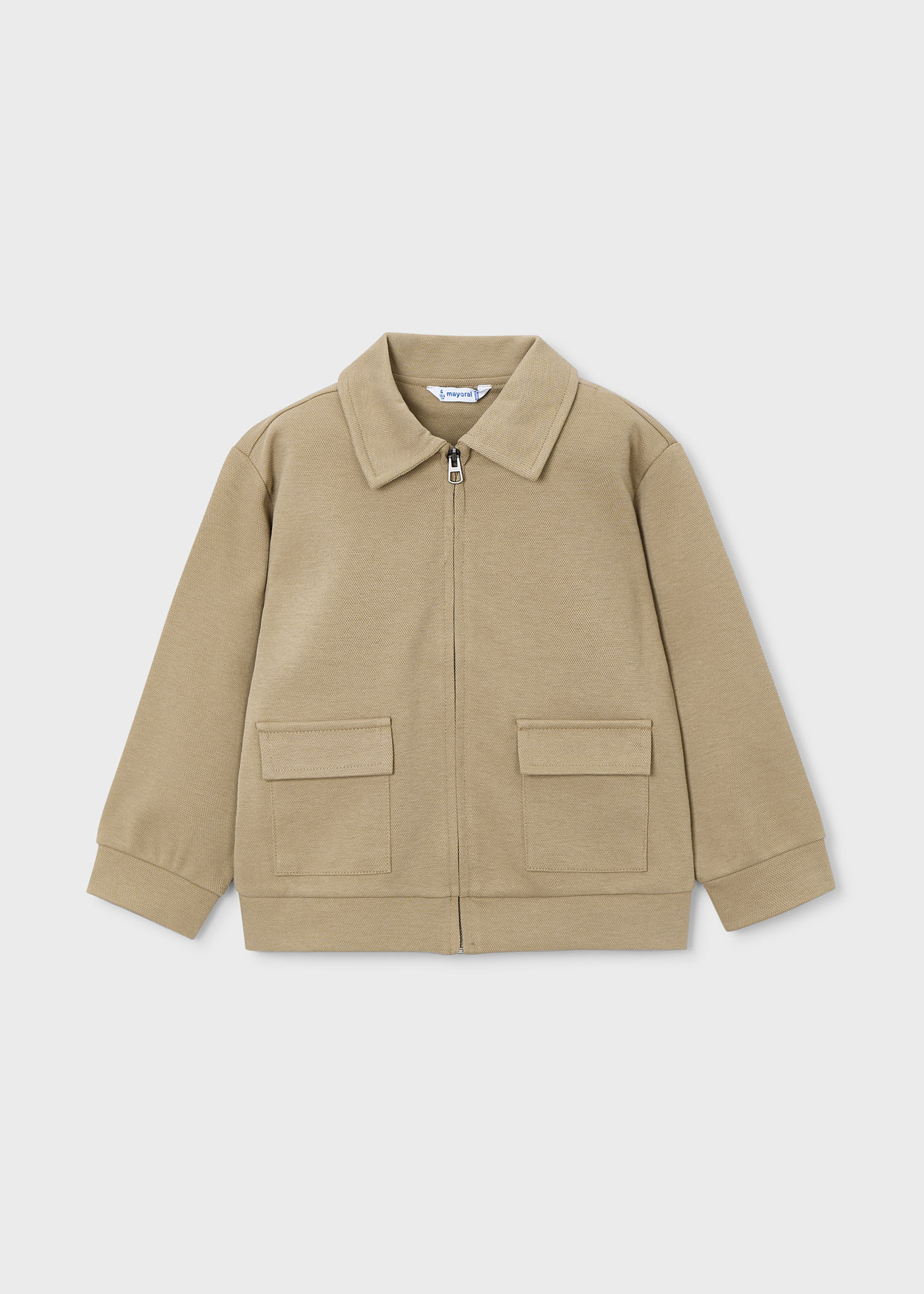 Boy Polo Collared Knit Jacket