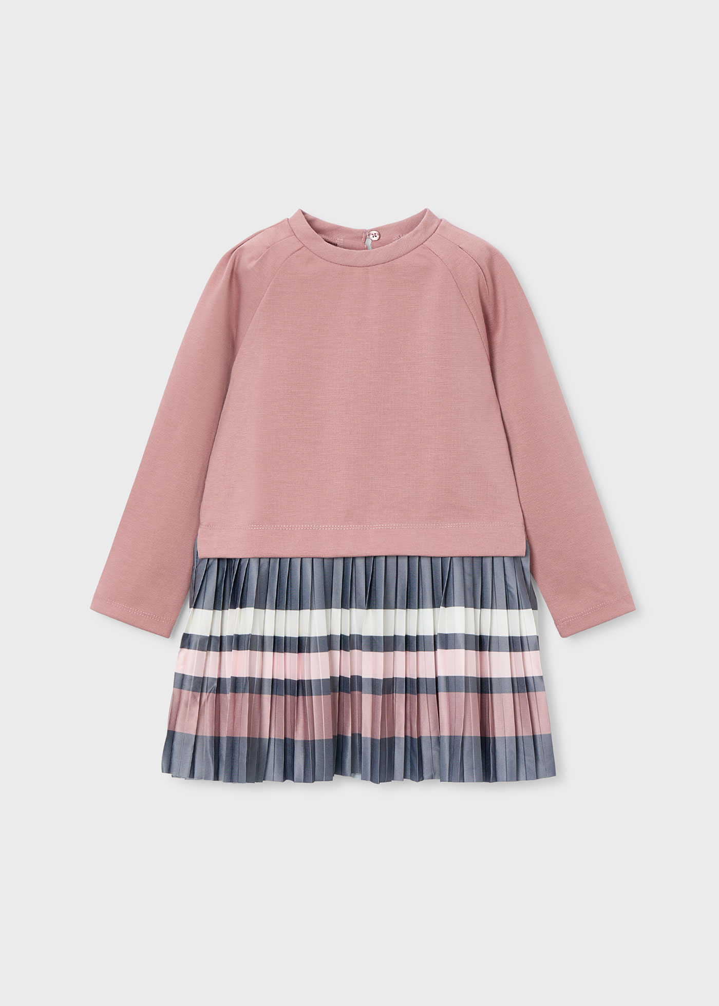 Vestito combined righe bambina