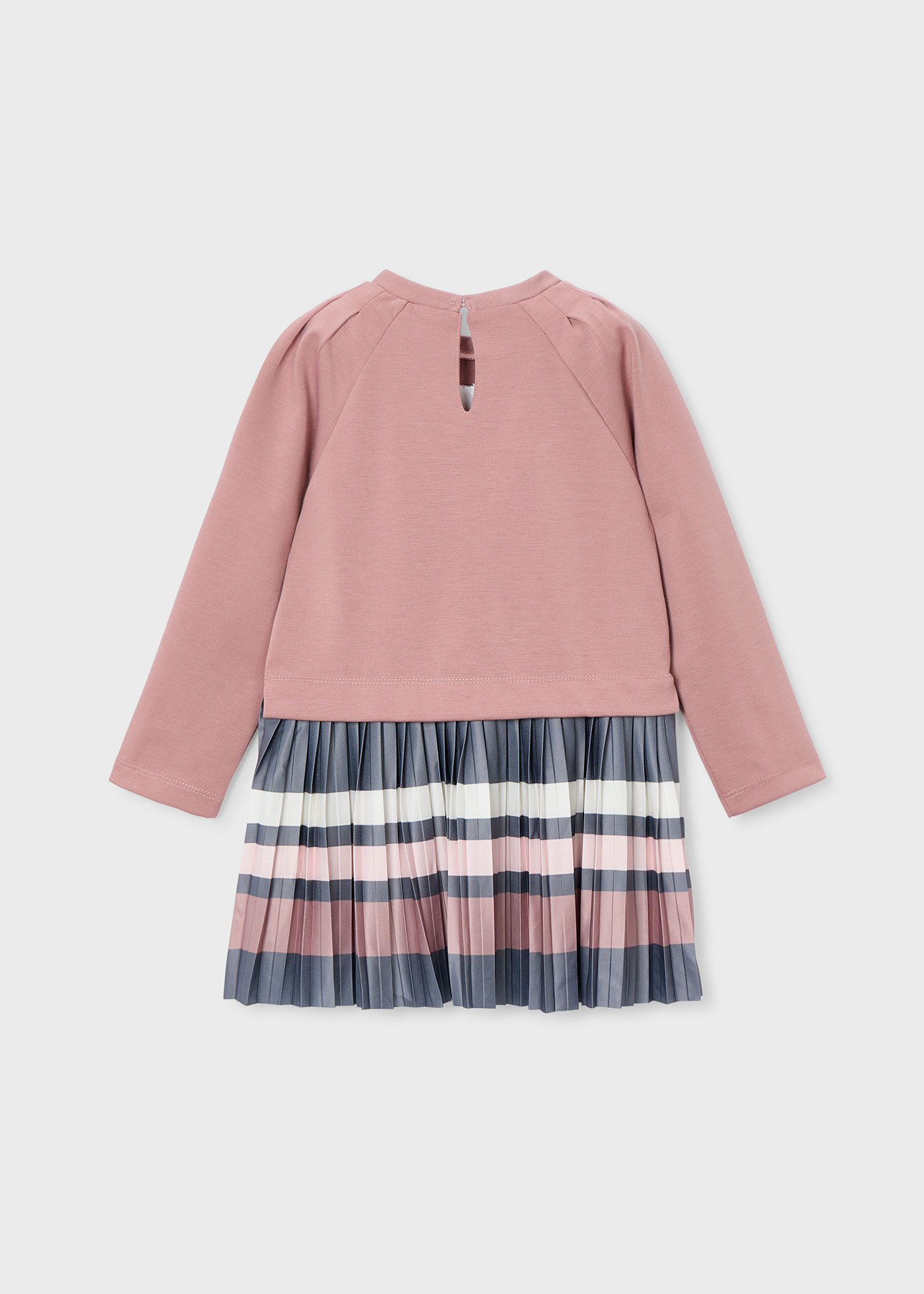 Vestito combined righe bambina