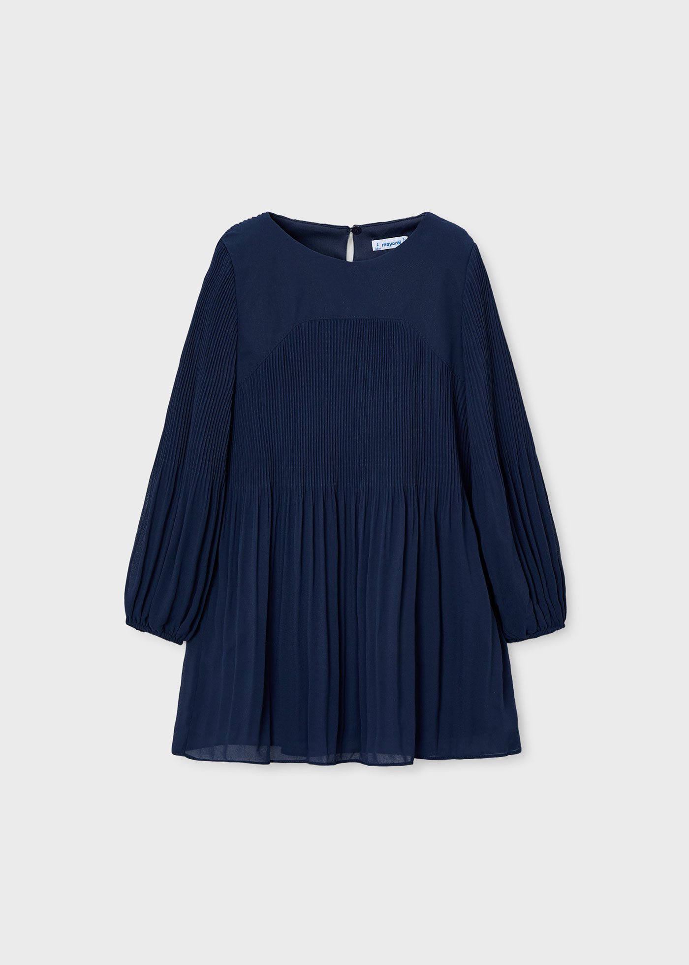 Girls pleated chiffon dress