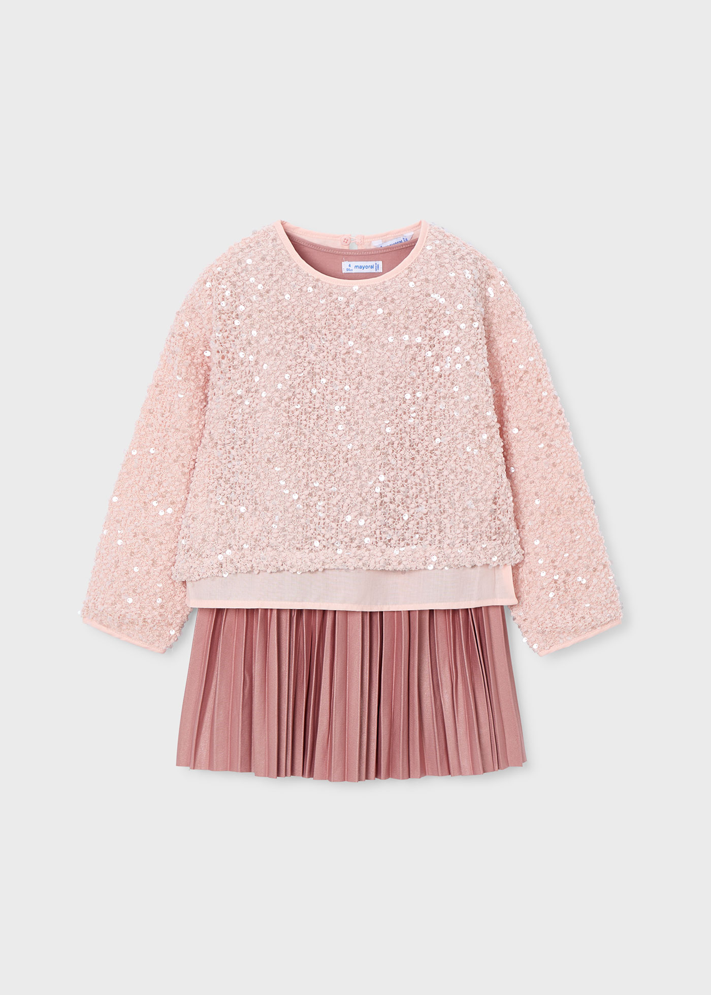 Vestito combined lustrini bambina