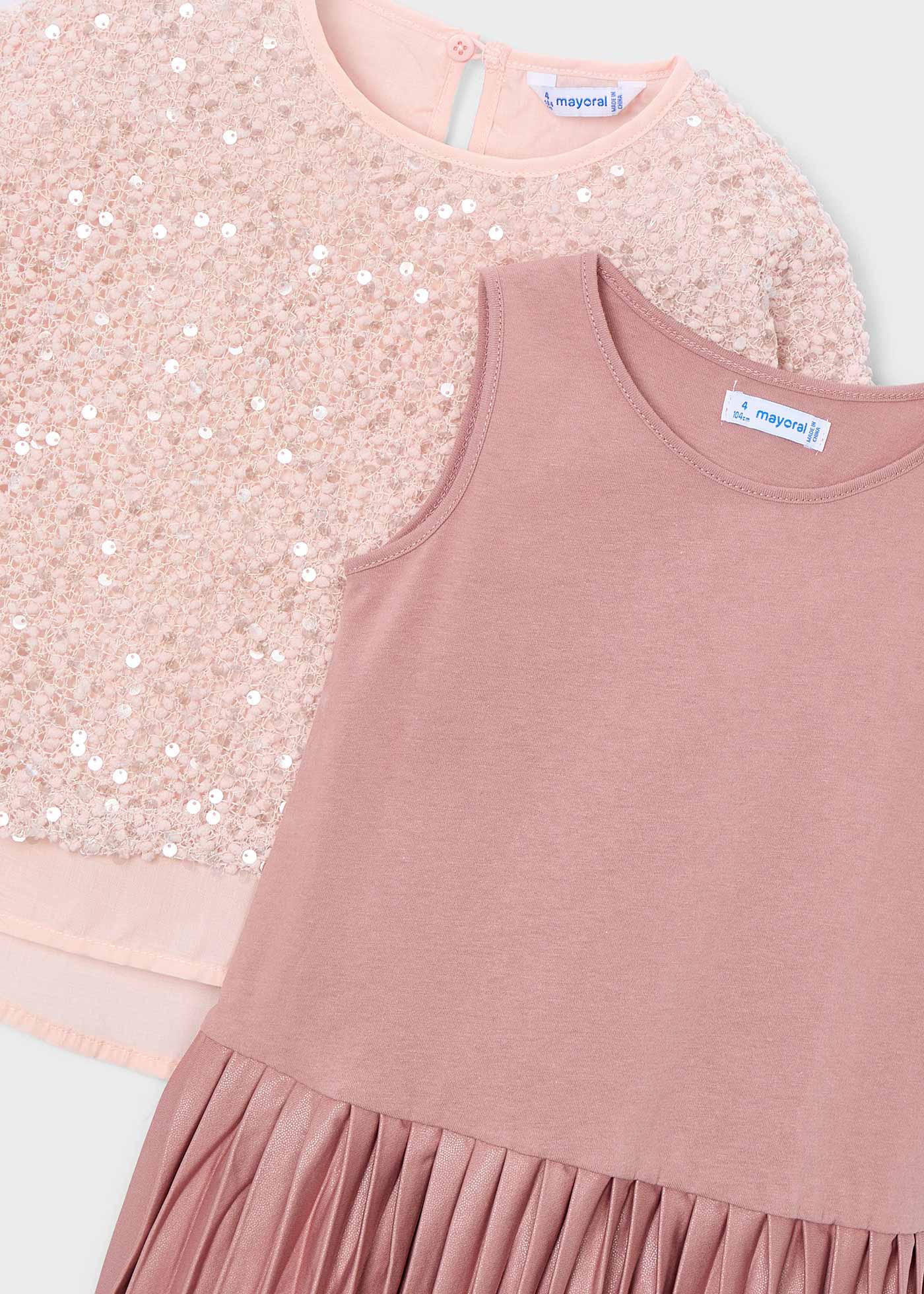 Robe à paillettes combinée filles