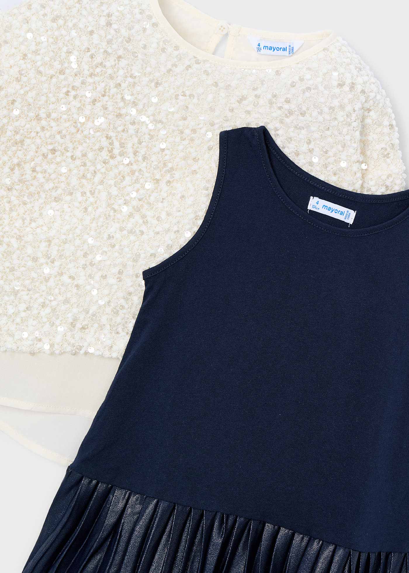 Girls combined sequin dress