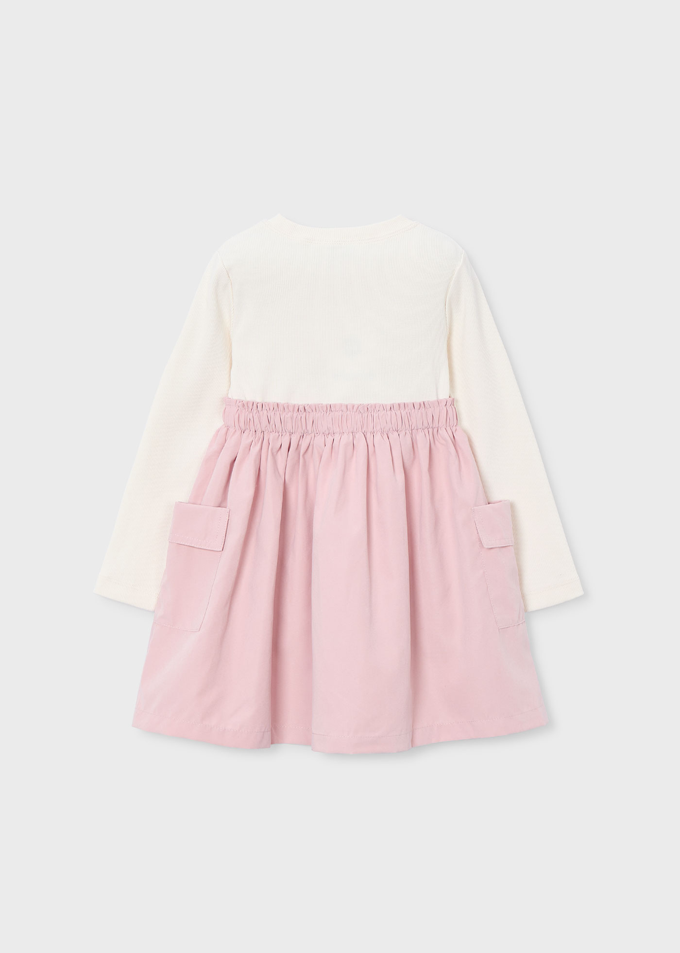 Vestido combinado cargo niña
