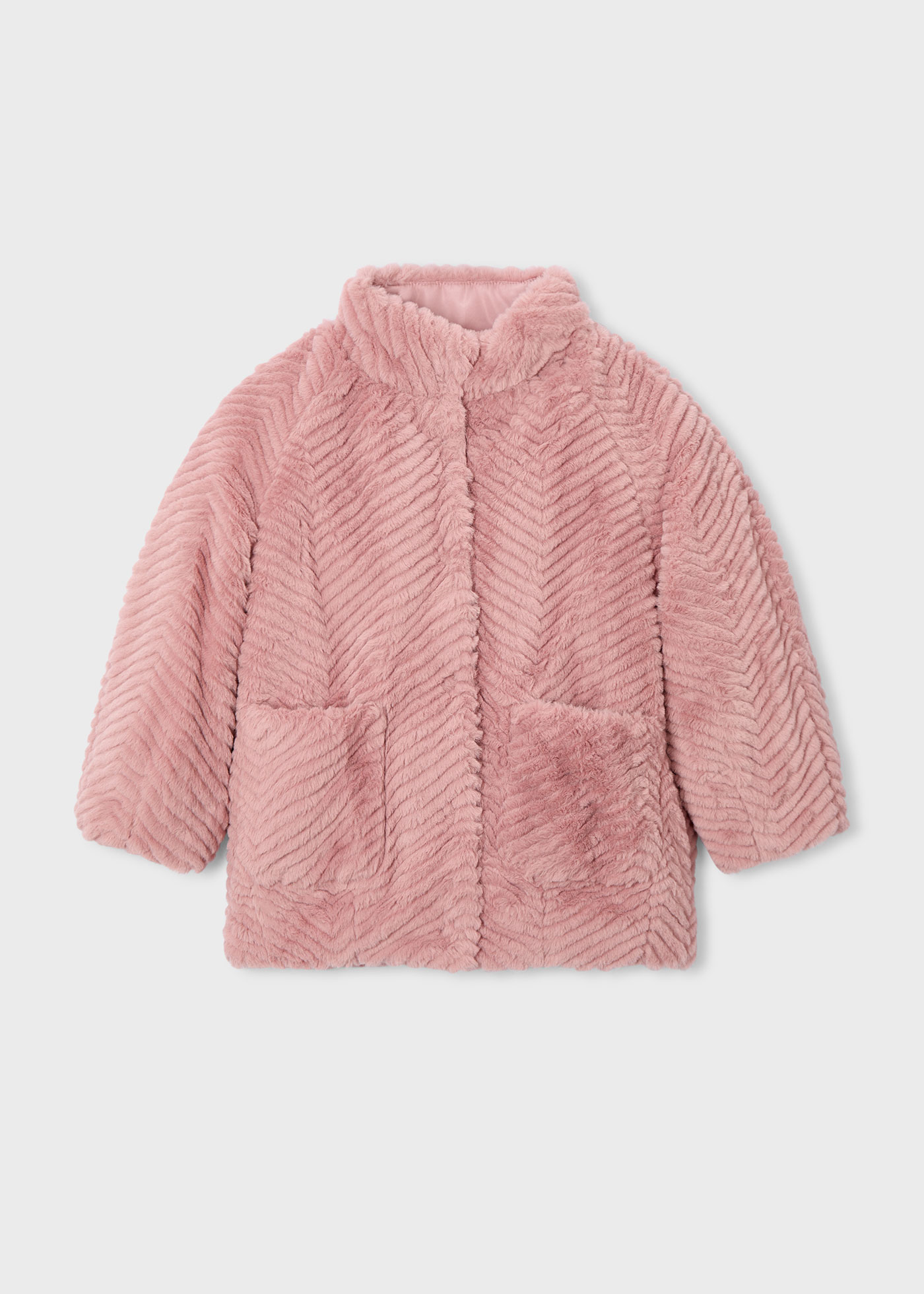 Палто с косъм за момиче