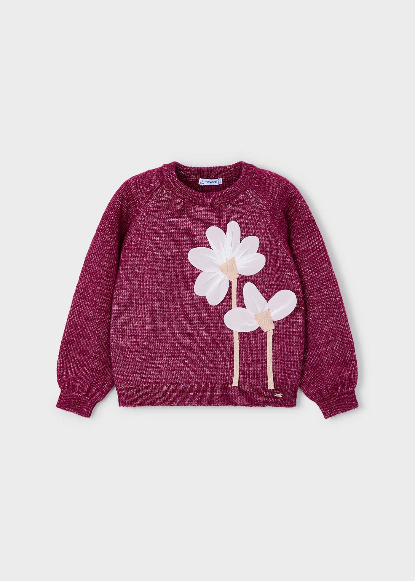Pullover Blumenapplikation Mädchen