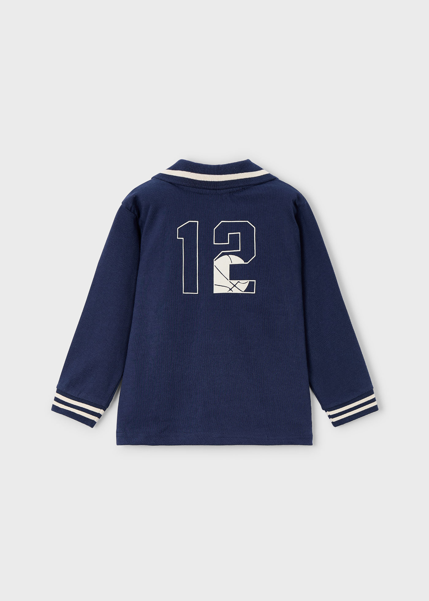 Boys long sleeved print polo
