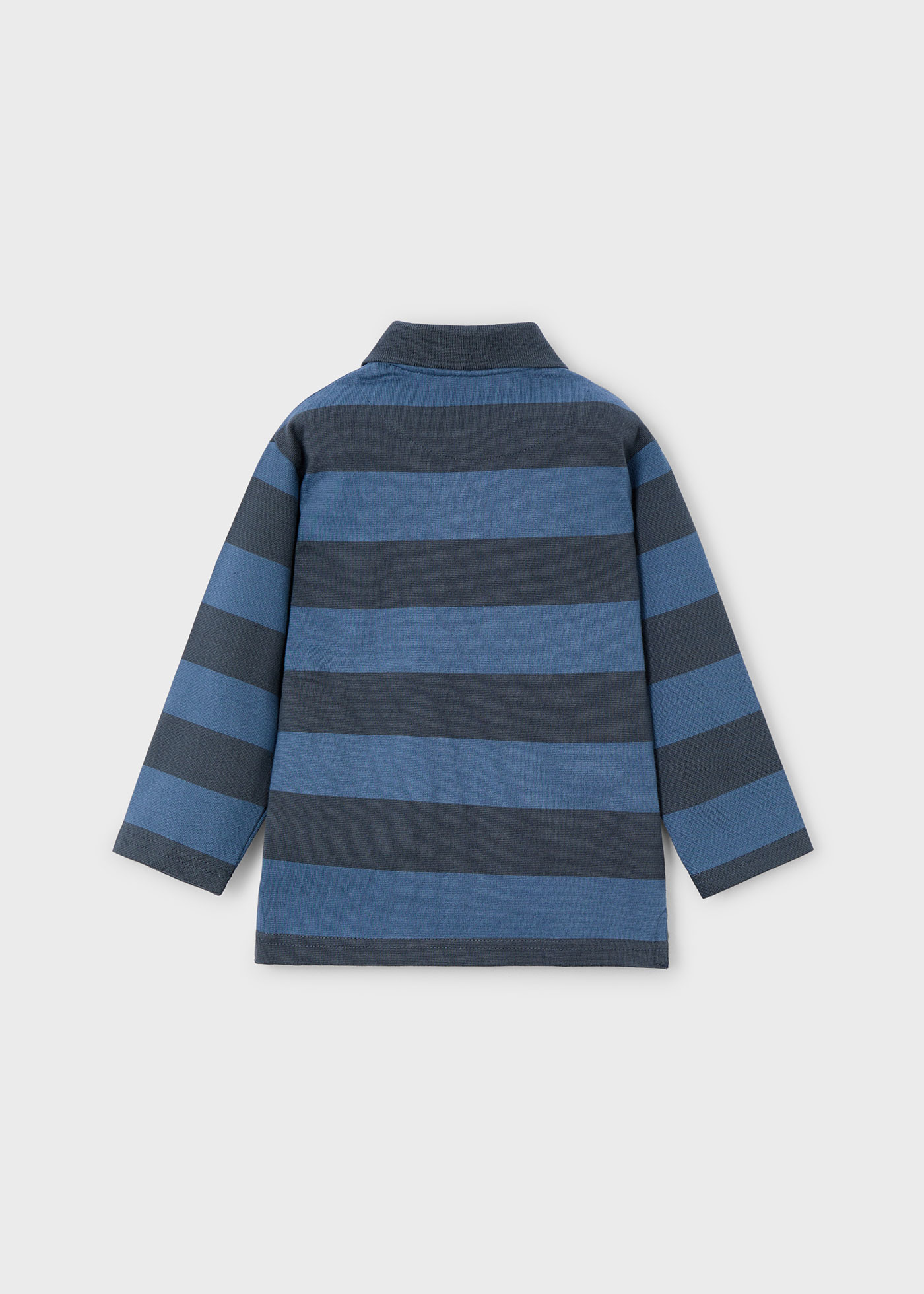 Boys long sleeved striped polo shirt