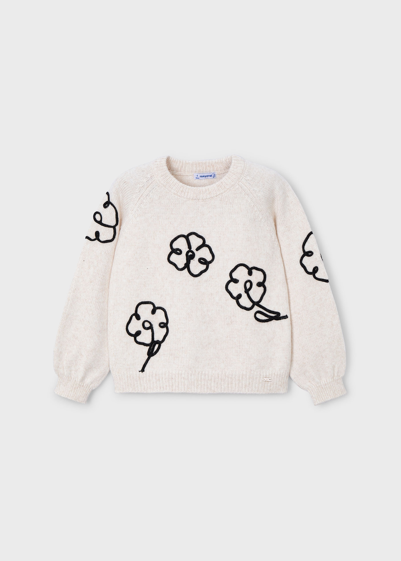 Pullover Blumenapplikation Mädchen