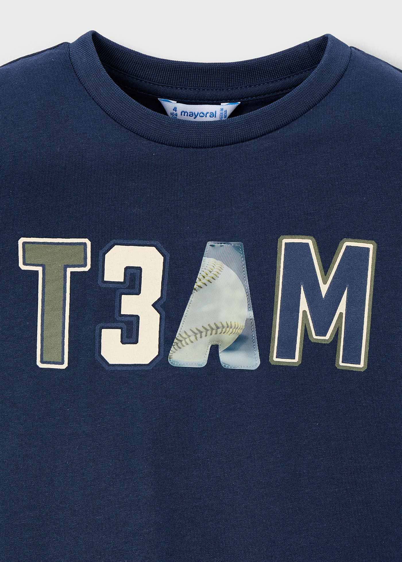 Koszulka z soczewkowym nadrukiem Letters dla chłopca