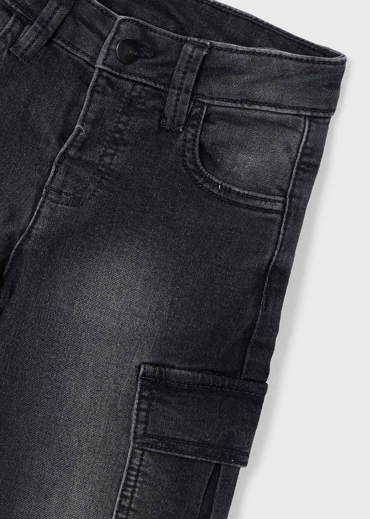 Pantalon en denim cargo garçon