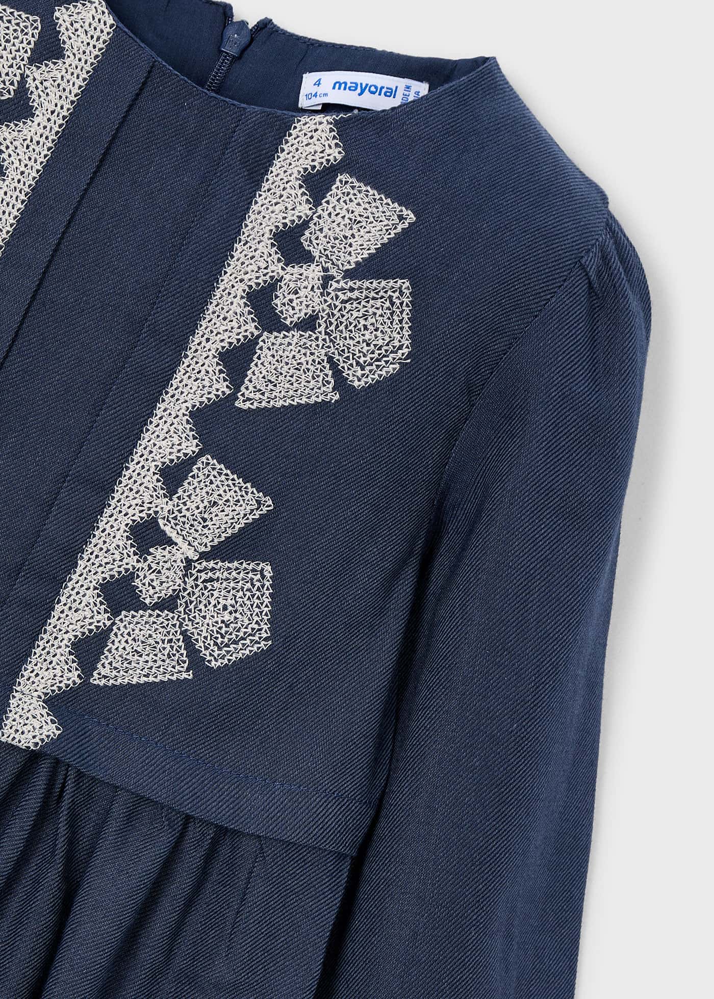 Sukienka z haftowanym detalem dla dziewczynki Sukienka z haftowanym detalem dla dziewczynki