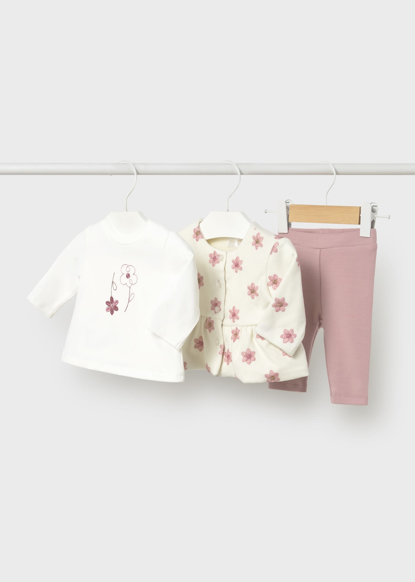 Completo leggings 3 pezzi neonata