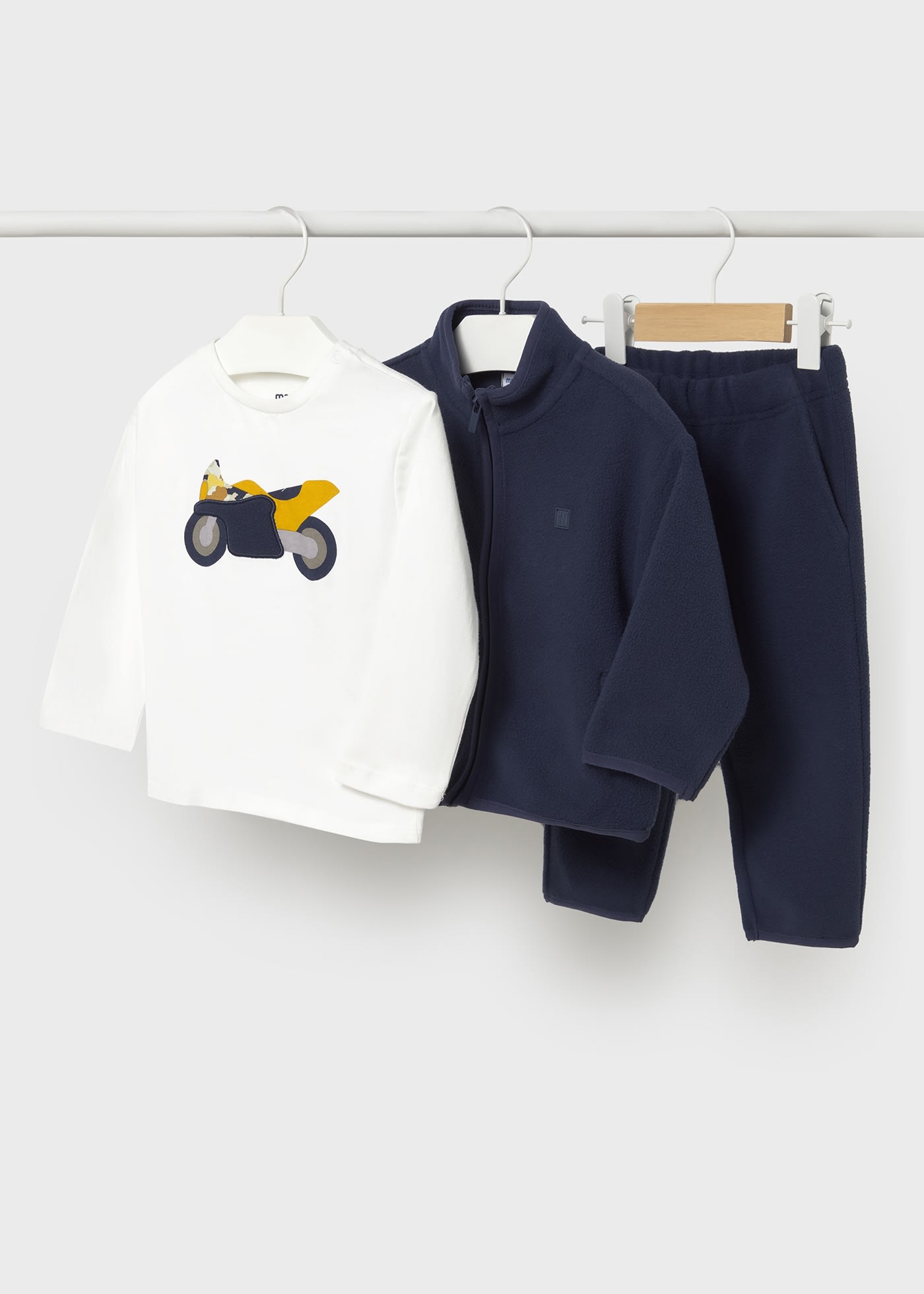Baby motorcycle shirt tracksuit set