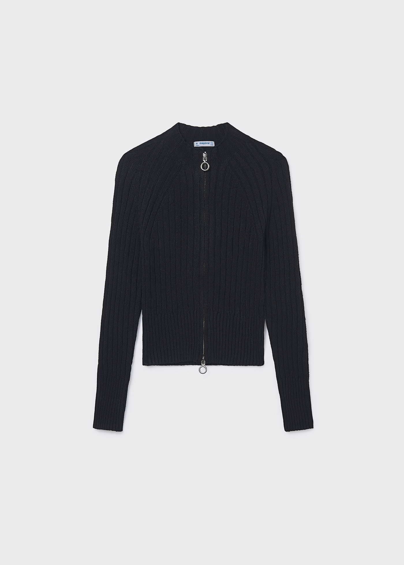 Girls knitted zip up cardigan