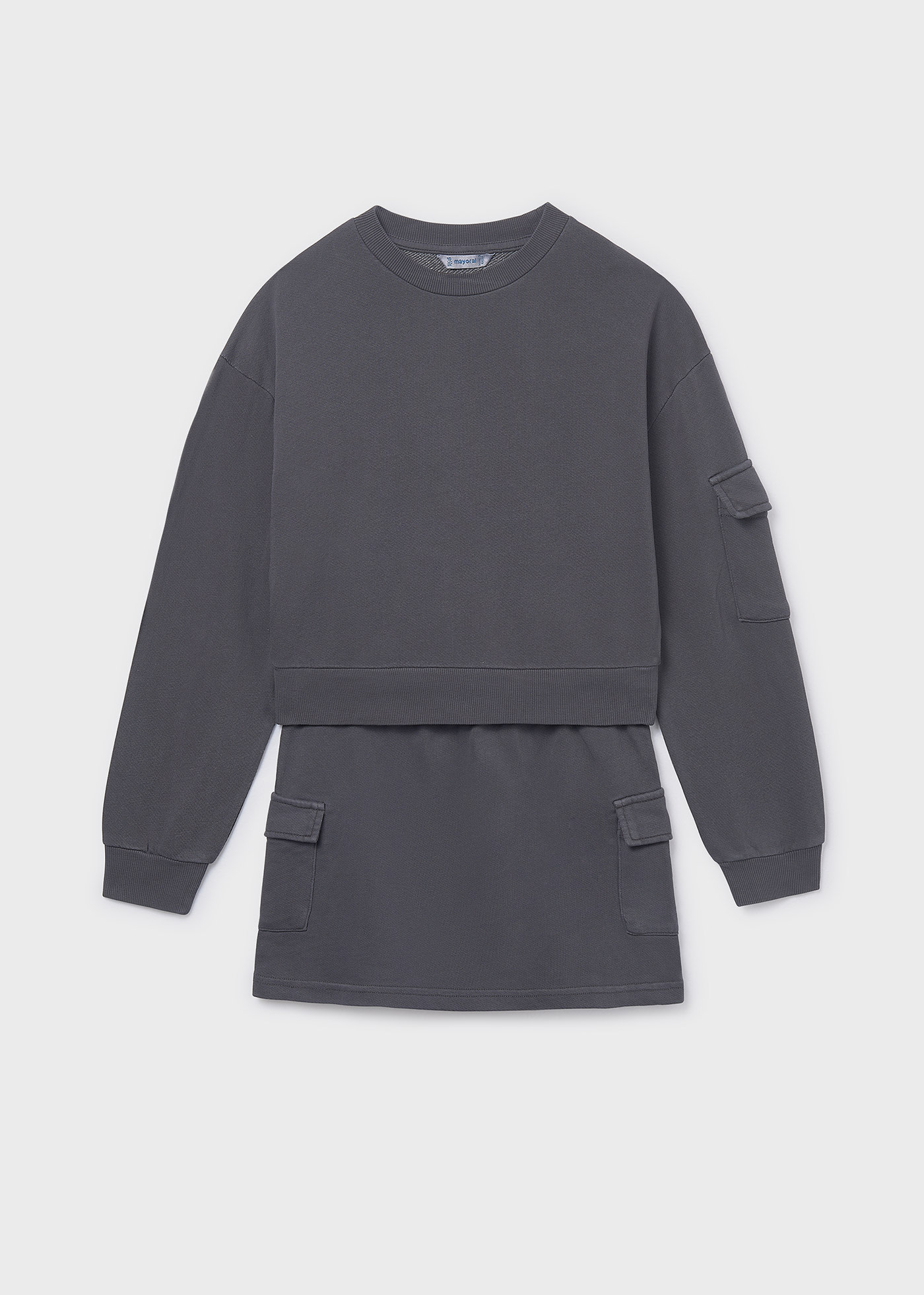 Ensemble jupe cargo et sweat-shirt fille