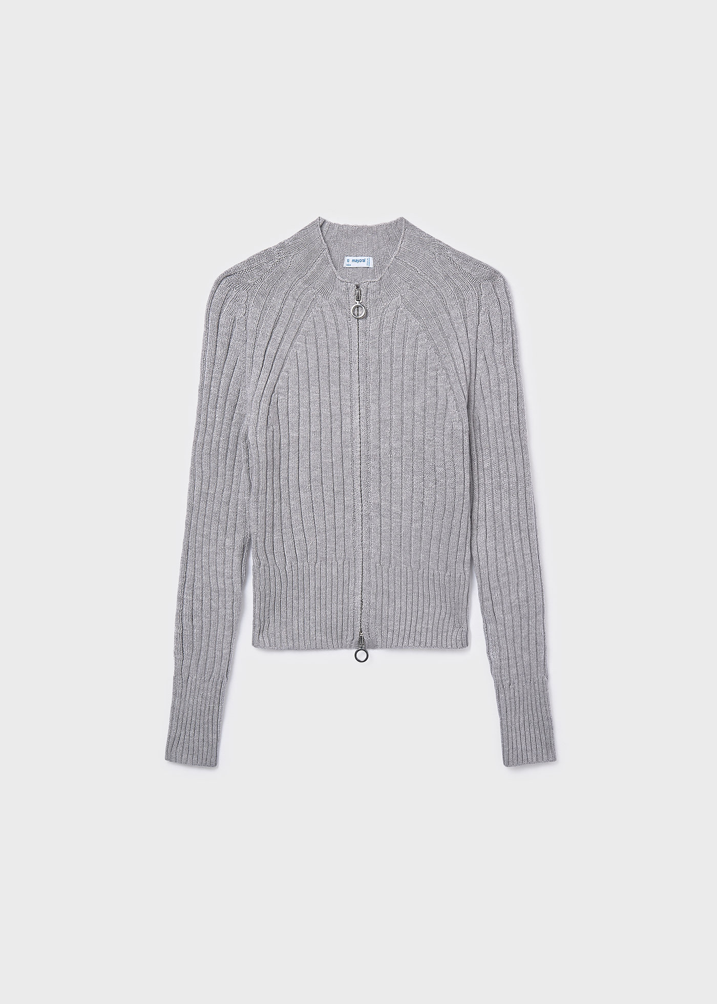 Girls knitted zip up cardigan