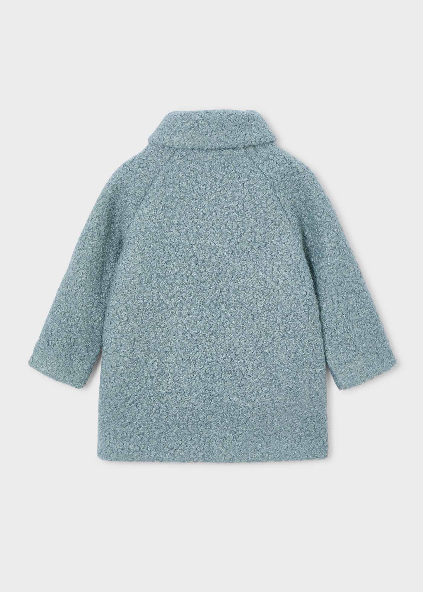 Палто с къдрав косъм за момиче