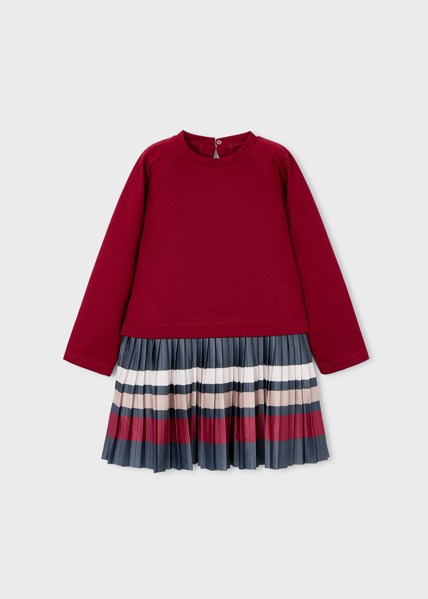 Vestido combinado rayas niña