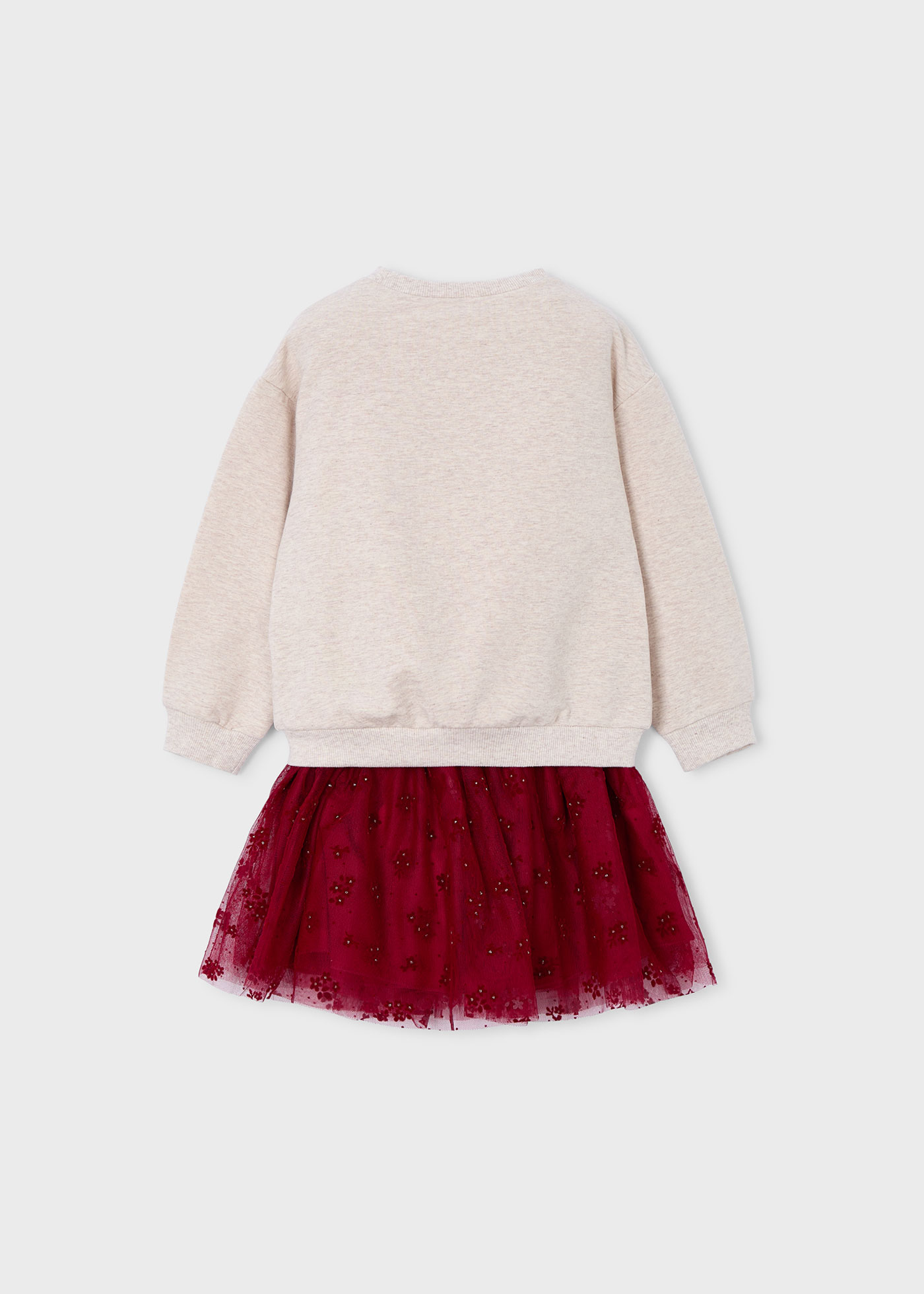 Conjunto falda tul y sudadera niña