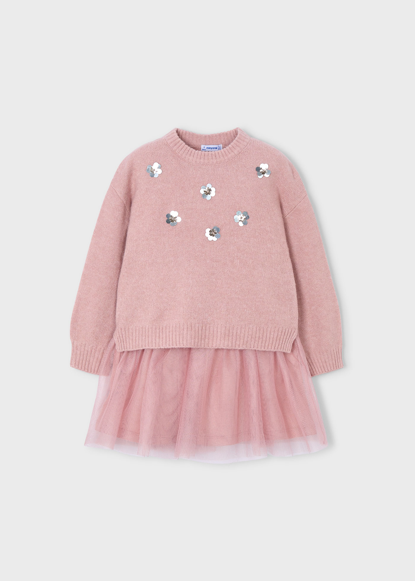 Vestito tricot combined bambina