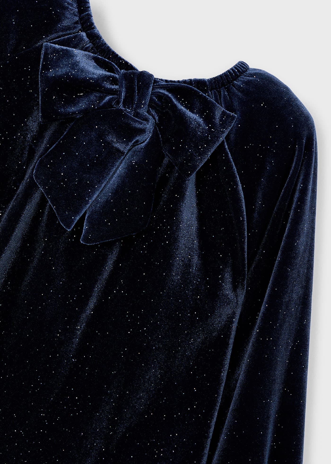 Рокля от кадифе с блясък за момиче