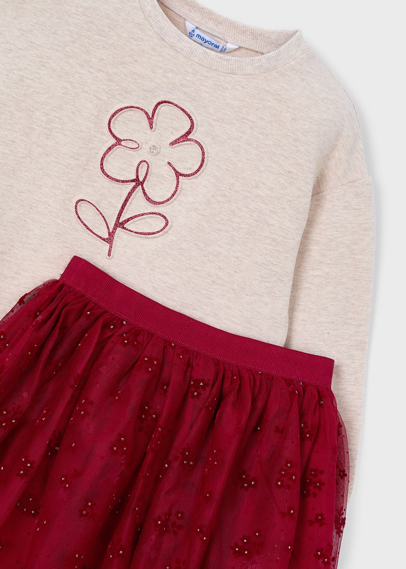 Girls tulle skirt and jumper set