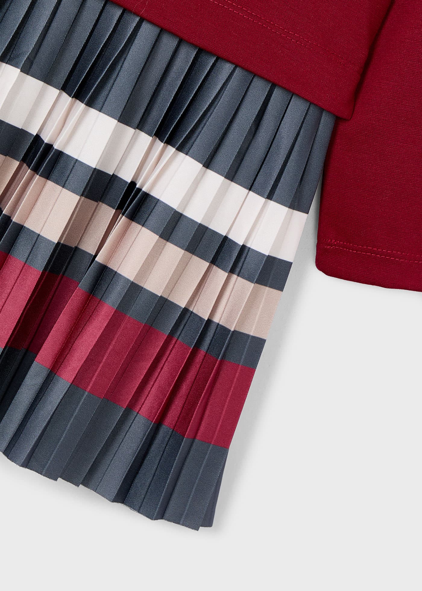 Girls combined striped dress