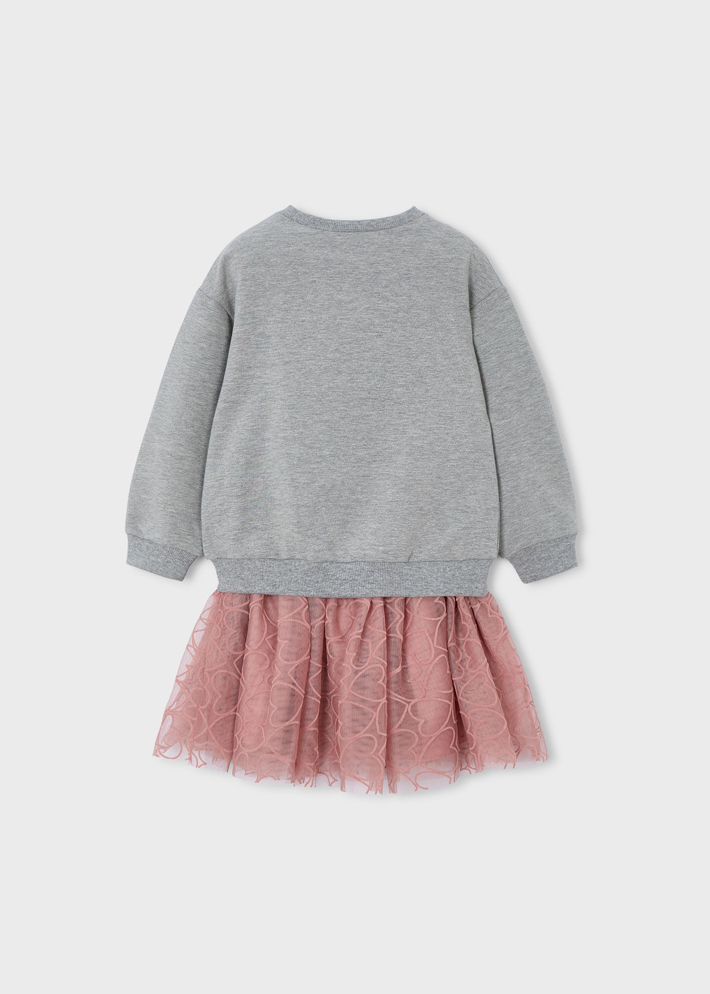 Conjunto saia tule e sweat menina