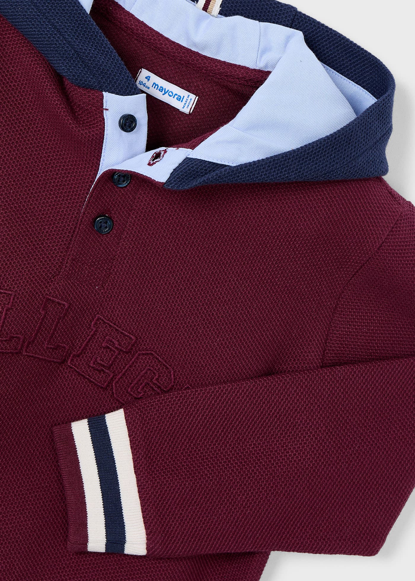 Boy structured polo hoodie