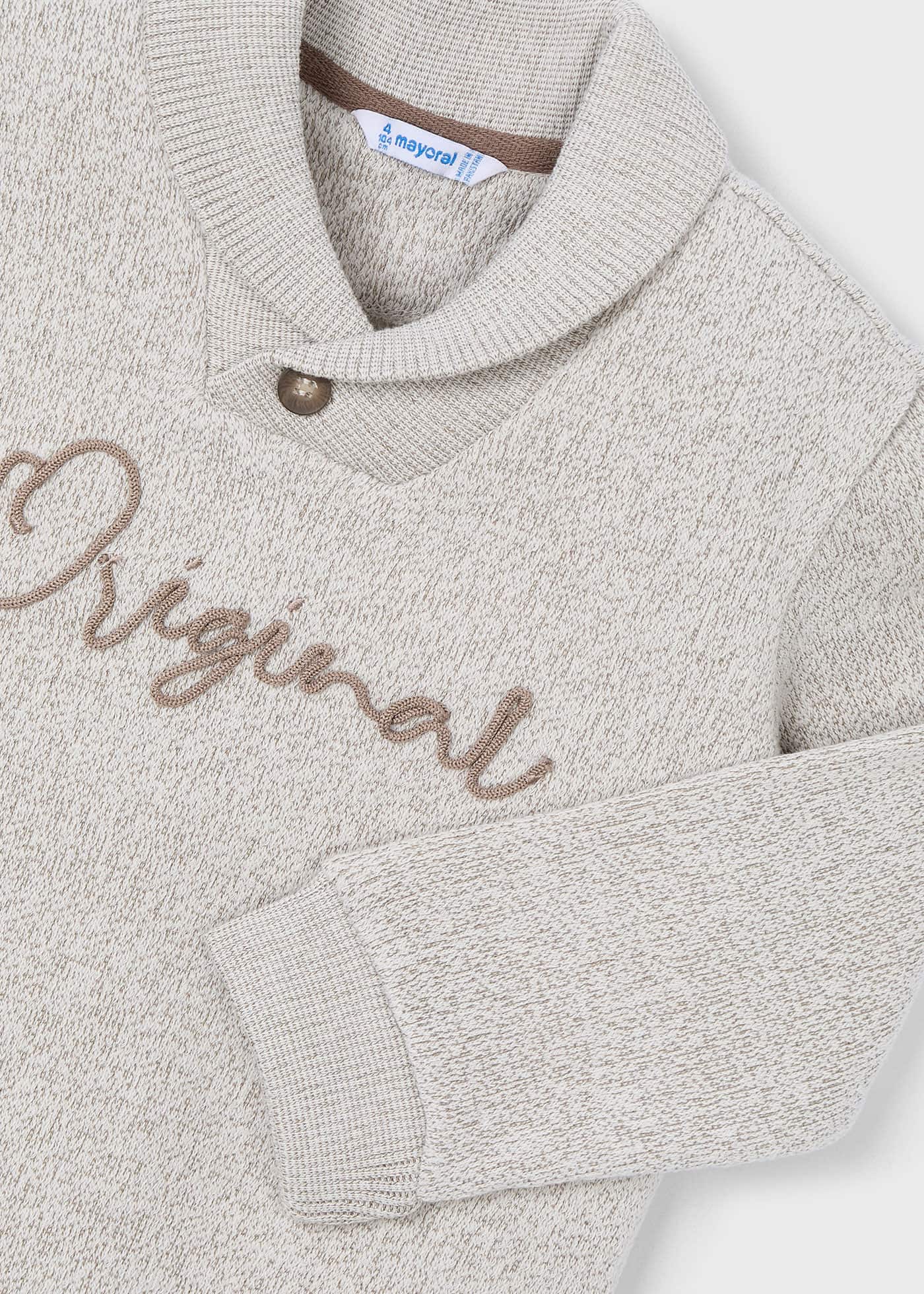 Bluza dzianinowa z haftem dla chłopca