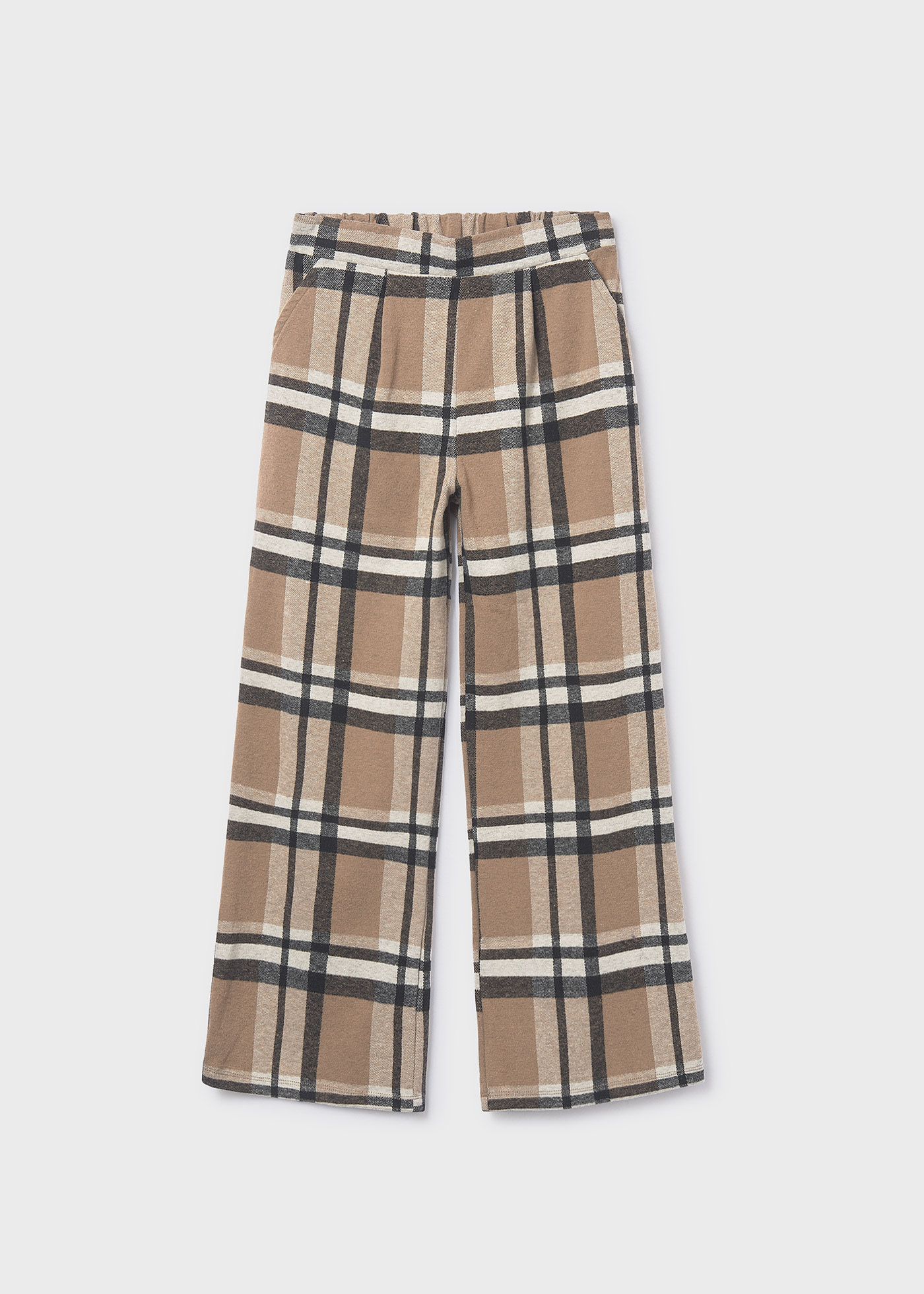 Pantalone lungo culotte jacquard quadri ragazza