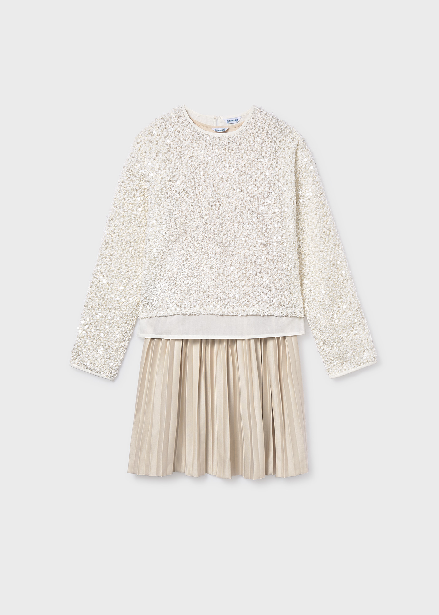 Robe à paillettes combinée fille