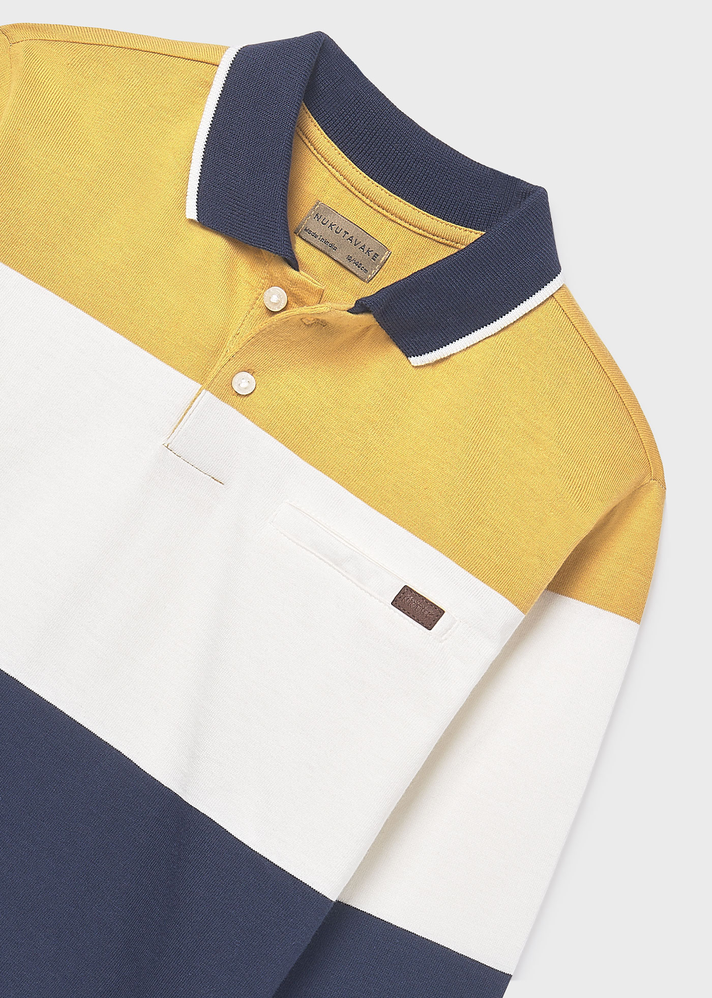 Polo in maglia fasce ragazzo