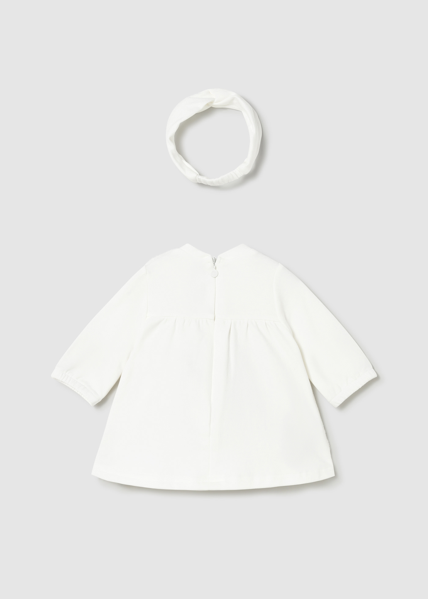 Rochie cu gentuta si bentita nou-nascut