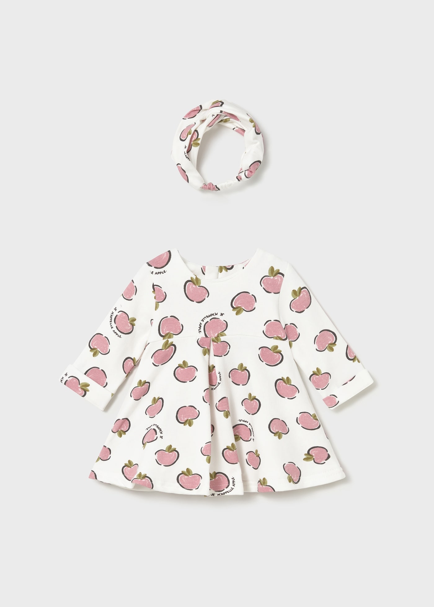 Vestido estampado con diadema recién nacida