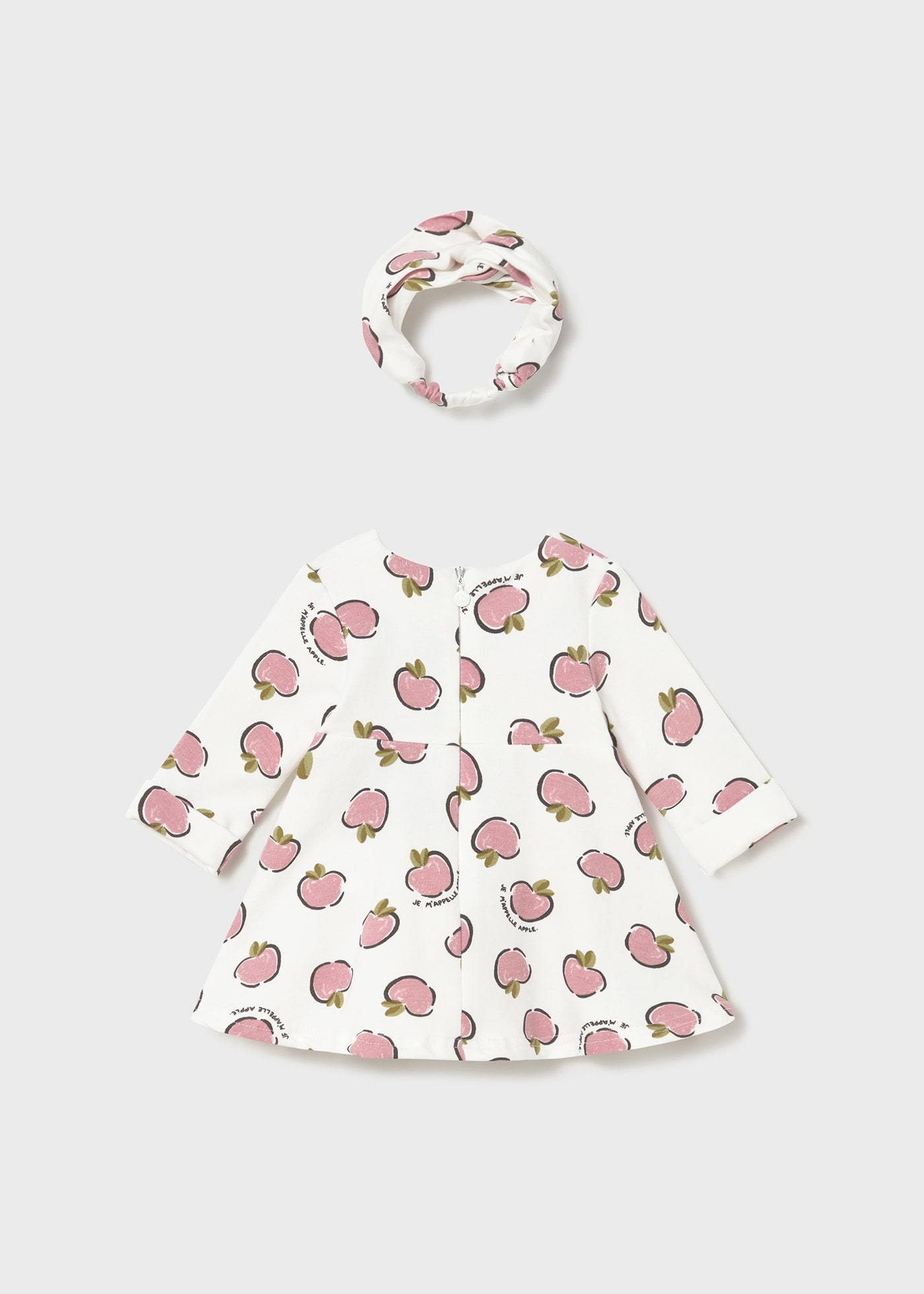 Vestido estampado con diadema recién nacida