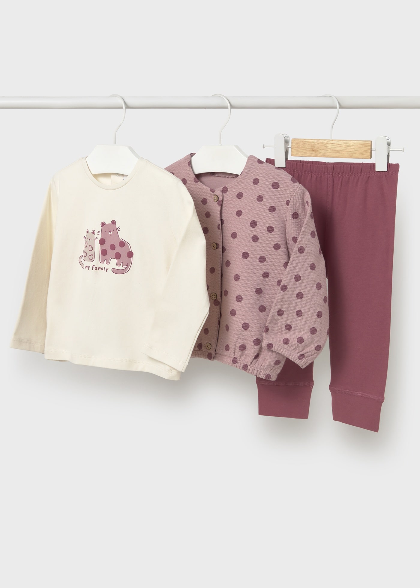 Conjunto 3 piezas lunares bebé