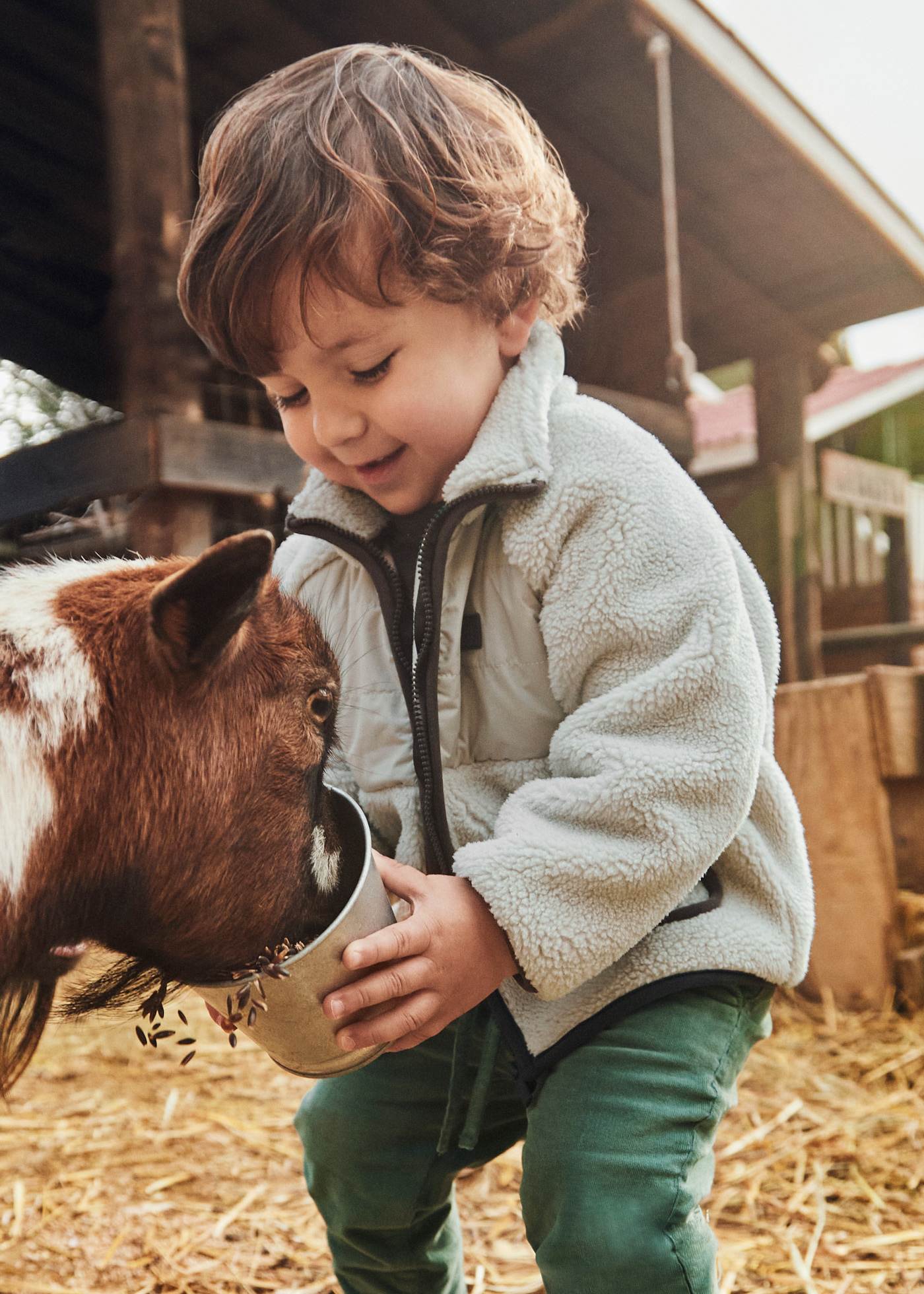 Baby sheepskin zip hoody