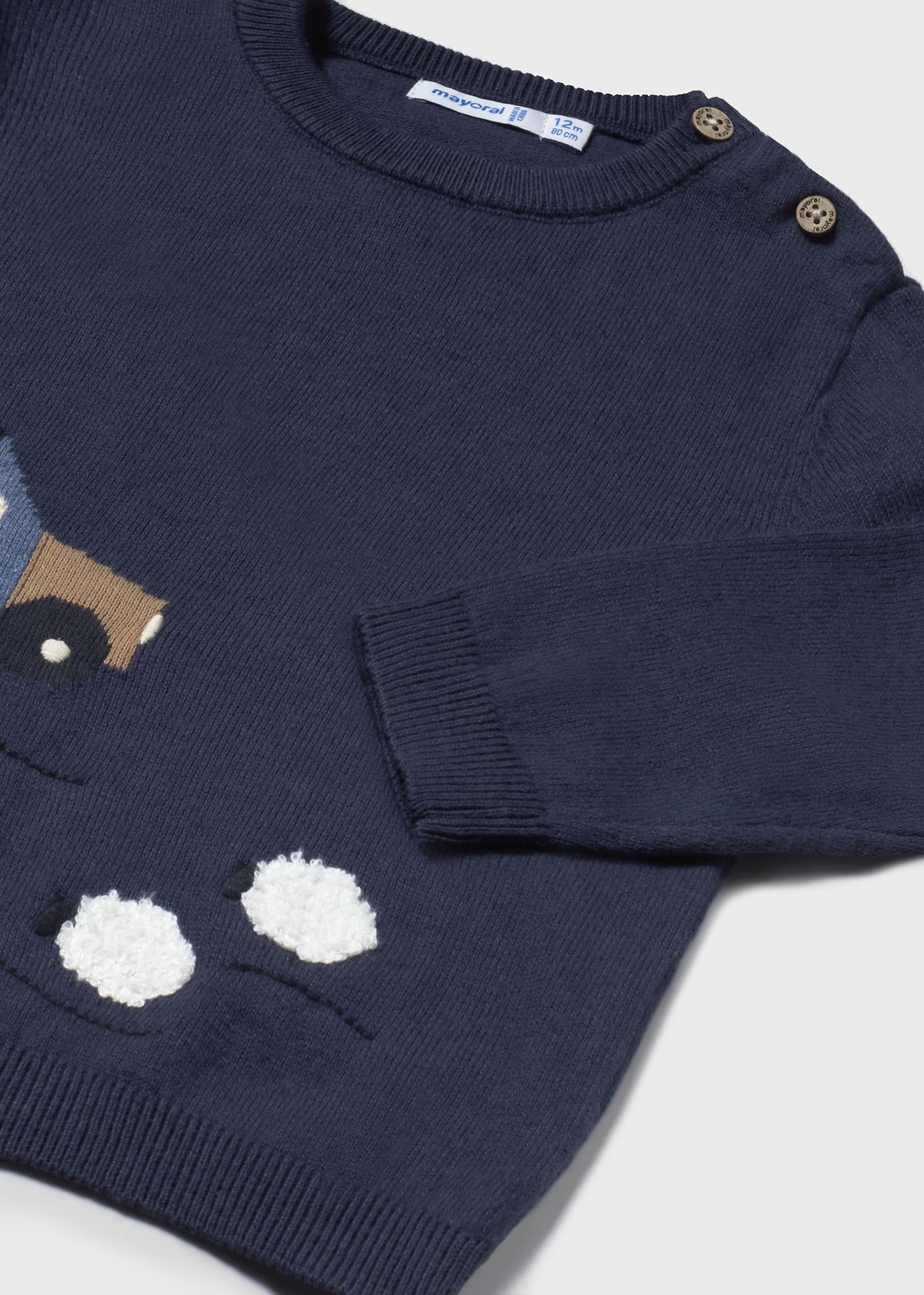 Baby Sweater with Intarsia Design
